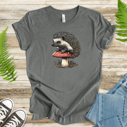 Hedgehog on Mushroom T-Shirt - TShirtree