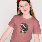 Hedgehog on Mushroom – A Whimsical Forest Scene Youth Tee