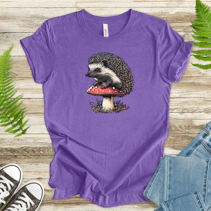 Hedgehog on Mushroom T-Shirt - TShirtree