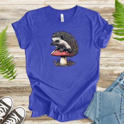 Hedgehog on Mushroom T-Shirt - TShirtree