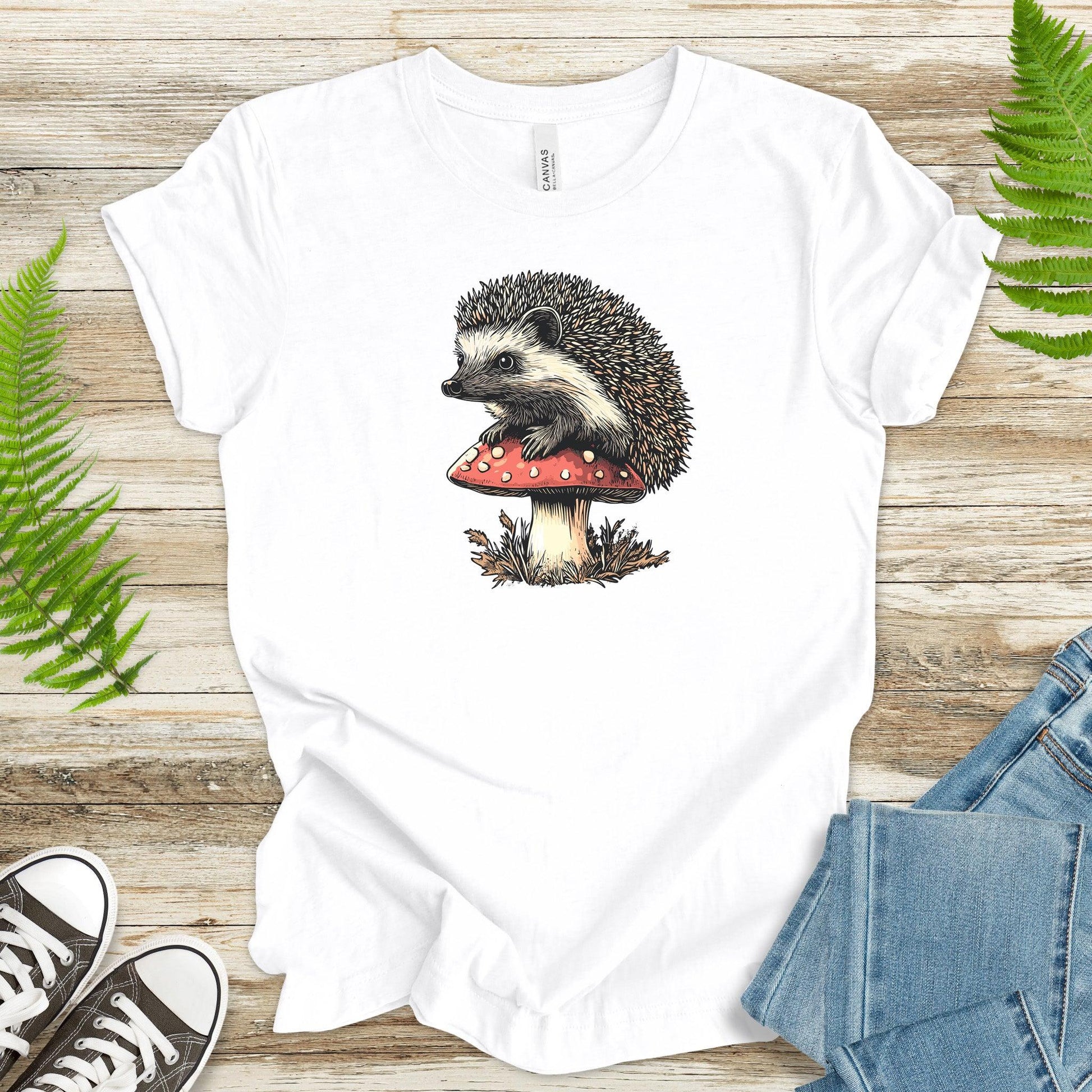 Hedgehog on Mushroom T-Shirt - TShirtree