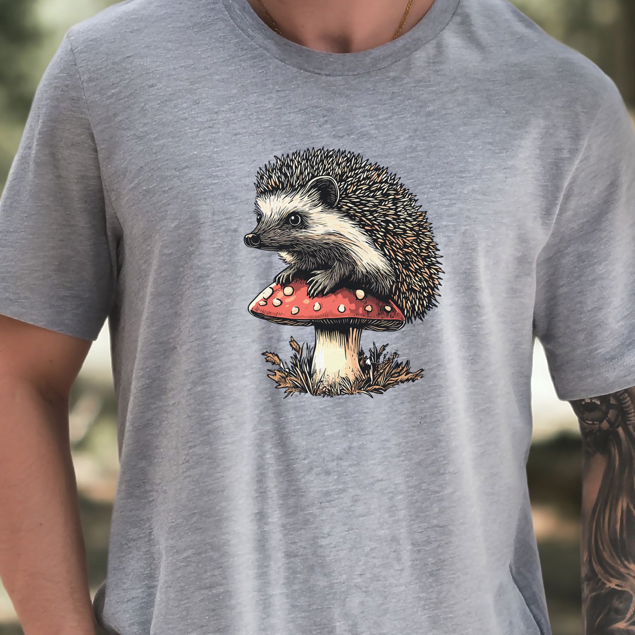 Hedgehog on Mushroom T-Shirt