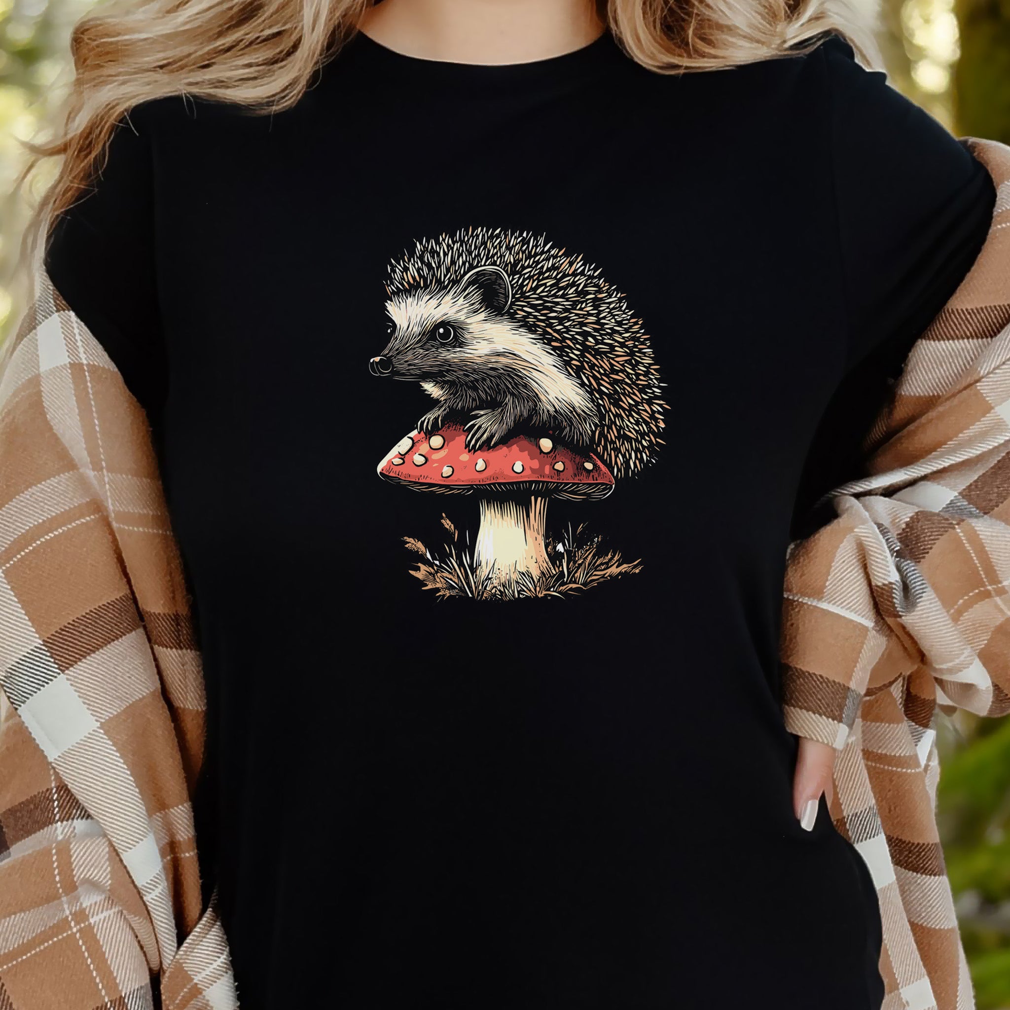 Hedgehog on Mushroom T-Shirt