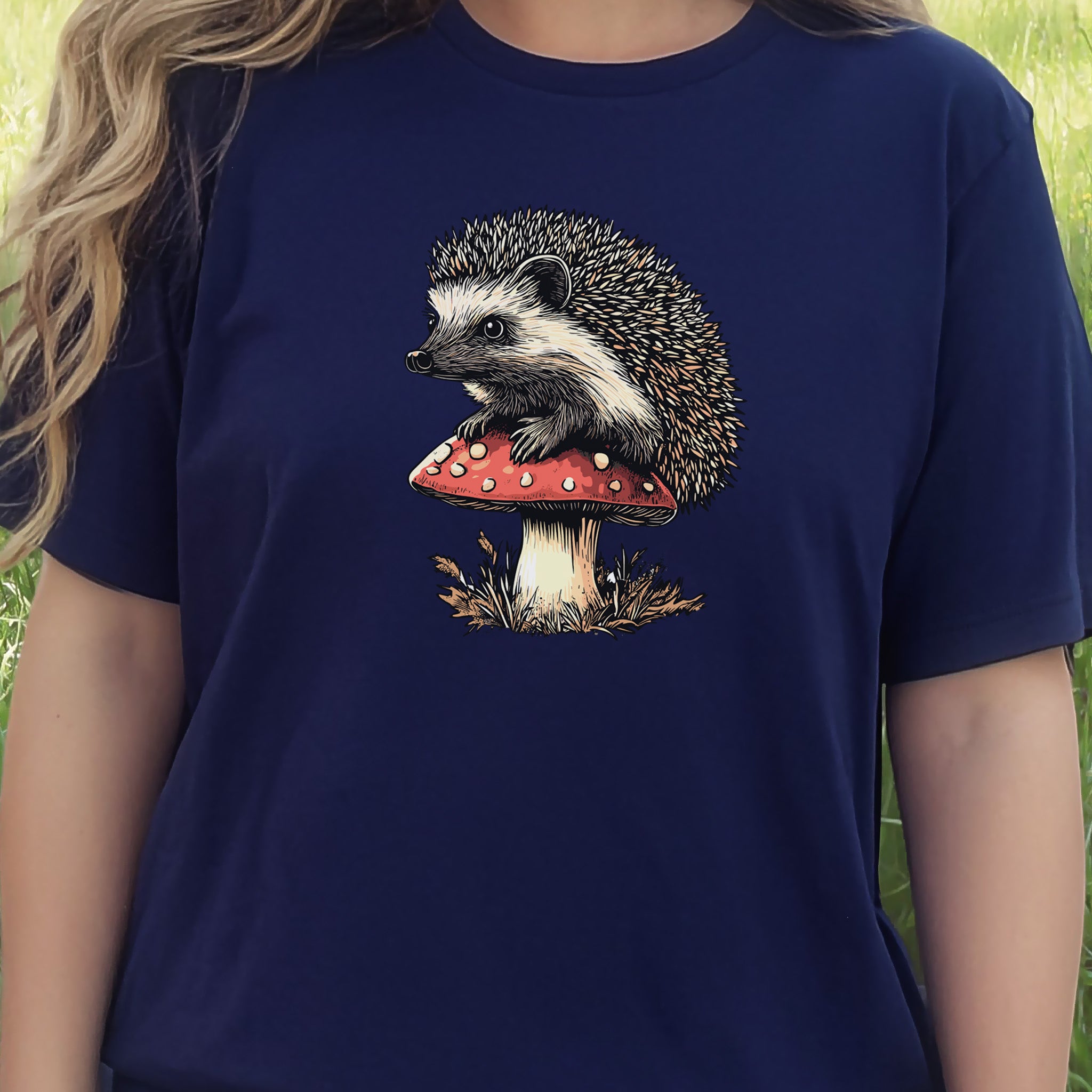 Hedgehog on Mushroom T-Shirt