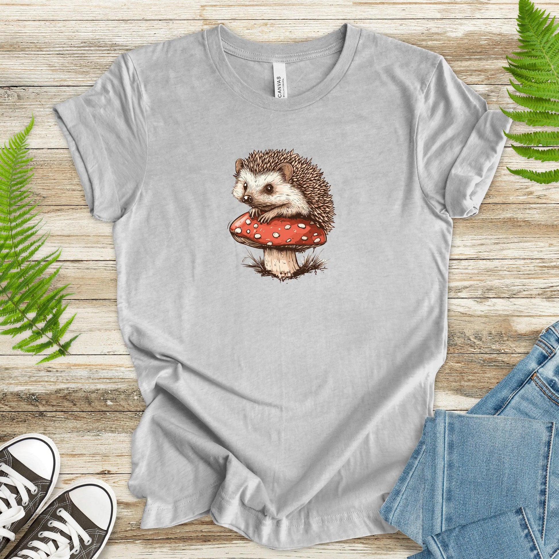 Hedgehog on a Red Mushroom T-Shirt - TShirtree