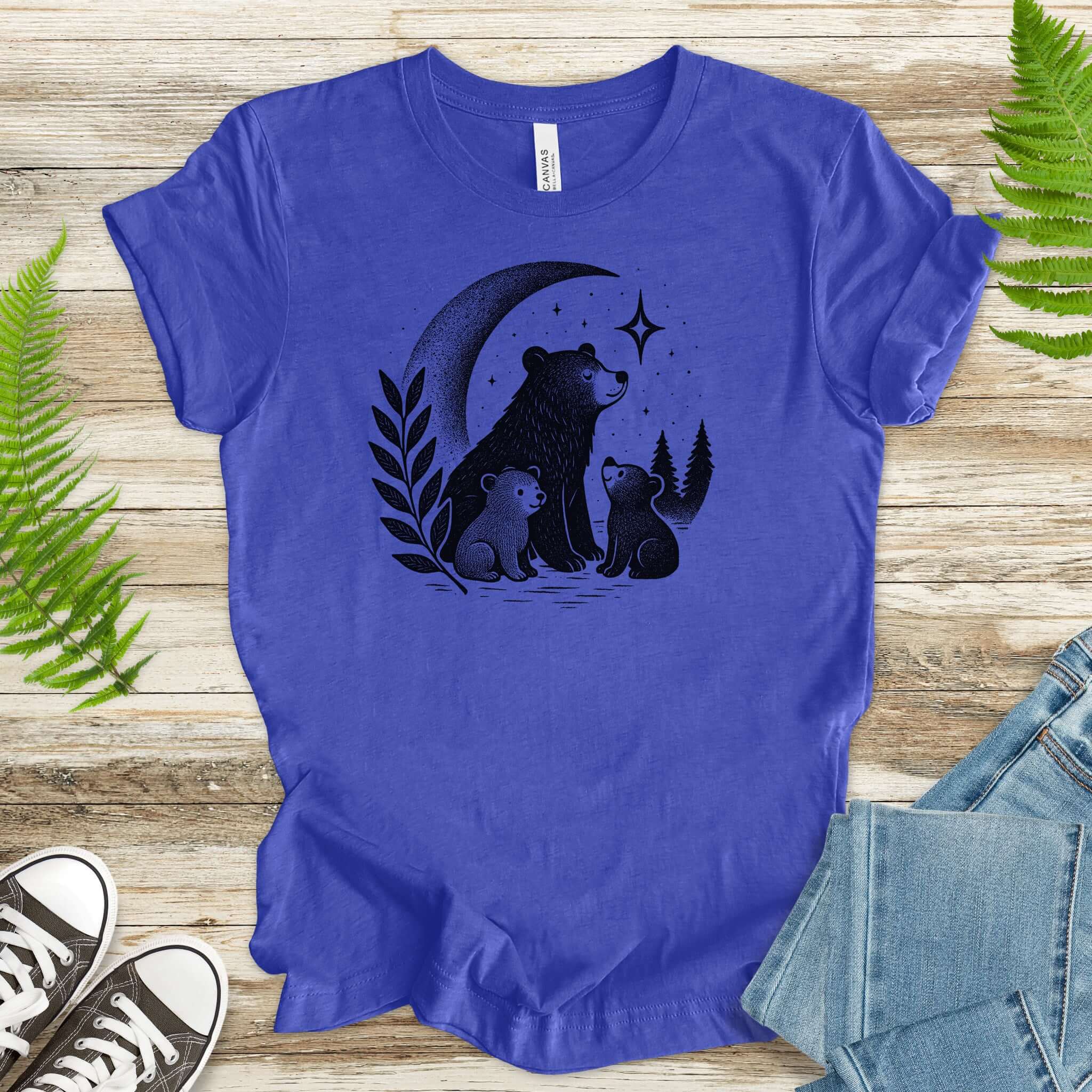 Mother Bear & Cubs Moonlight T-Shirt