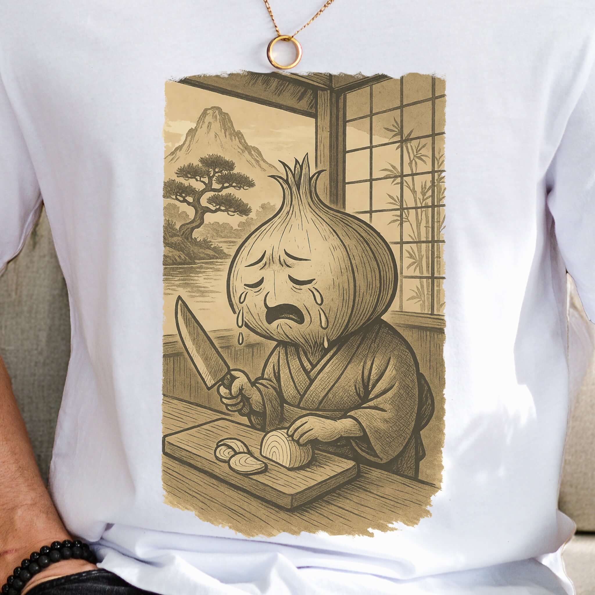 Crying Onion Chef Japanese Style T-Shirt