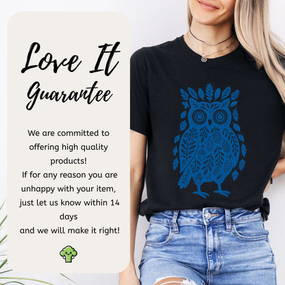 Owl Made of Nature Elements Forest T-Shirt