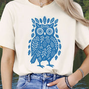 Owl Made of Nature Elements Forest T-Shirt