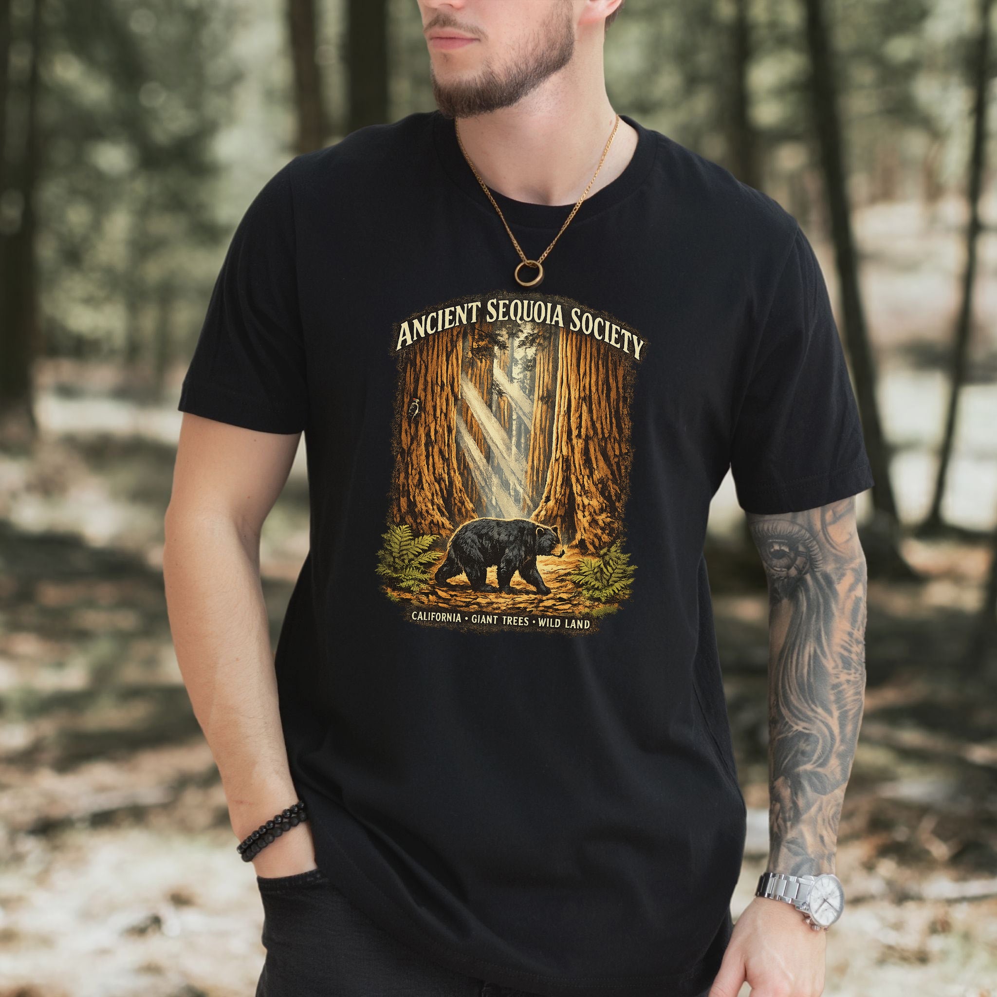Sequoia National Park Bear Shirt – Ancient Sequoia Society T-Shirt
