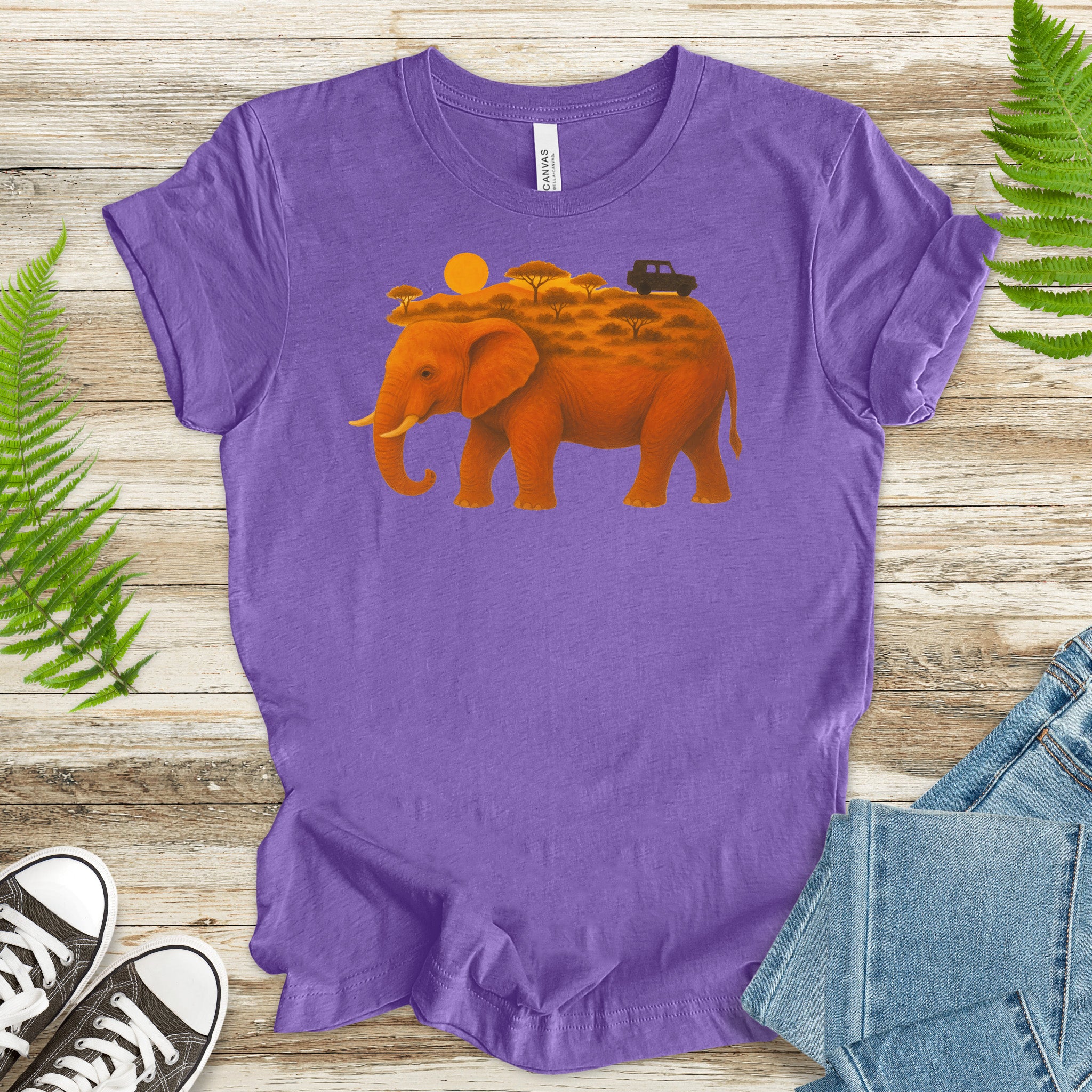 Savanna Elephant Safari T-Shirt – Vintage Wildlife Travel Tee