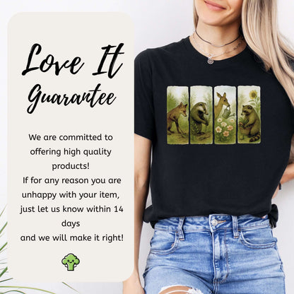 Woodland Garden Club T-Shirt – Watercolor Animal Gardening Tee