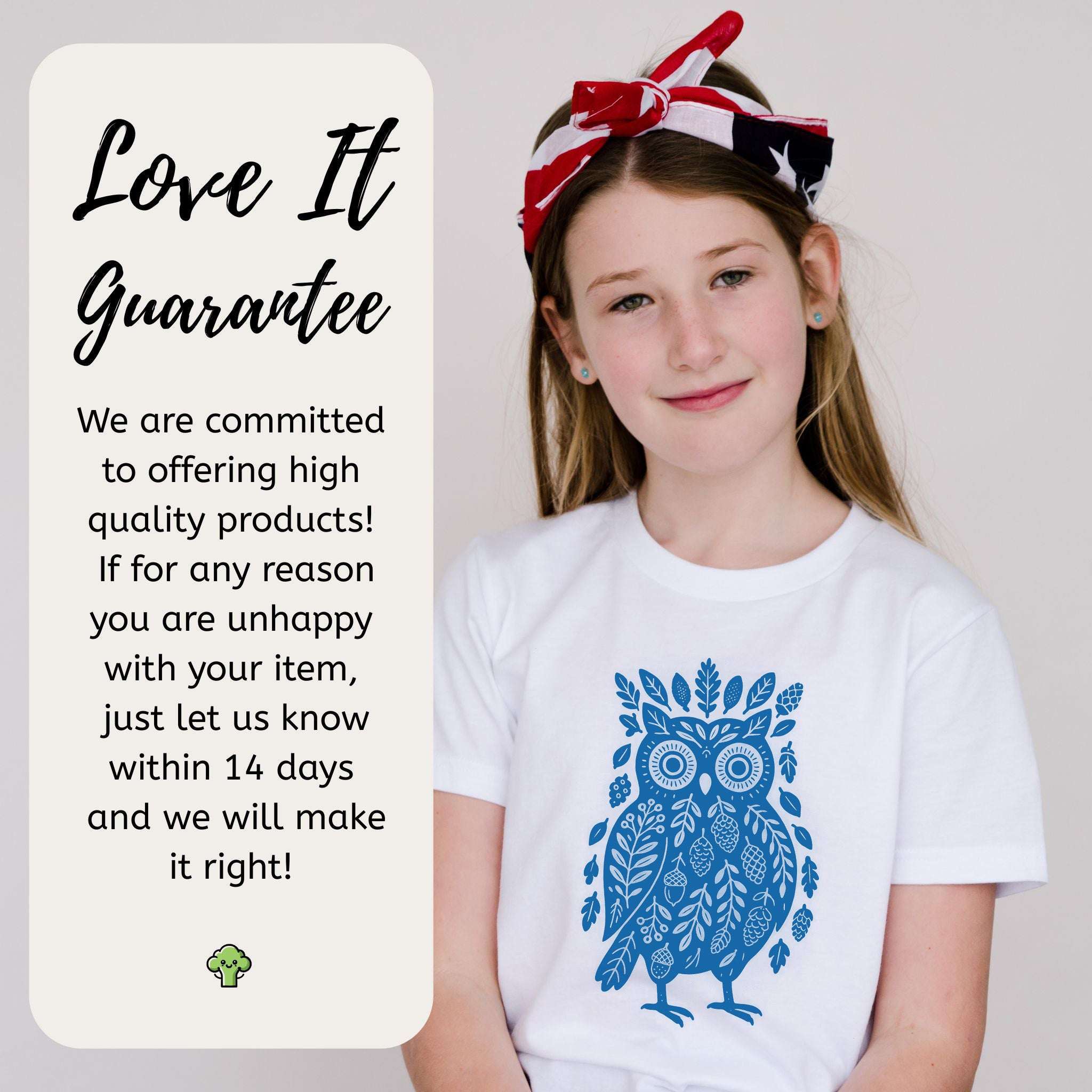 Owl Made of Nature Elements – Forest Wisdom Youth Tee