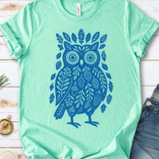 Owl Made of Nature Elements Forest T-Shirt