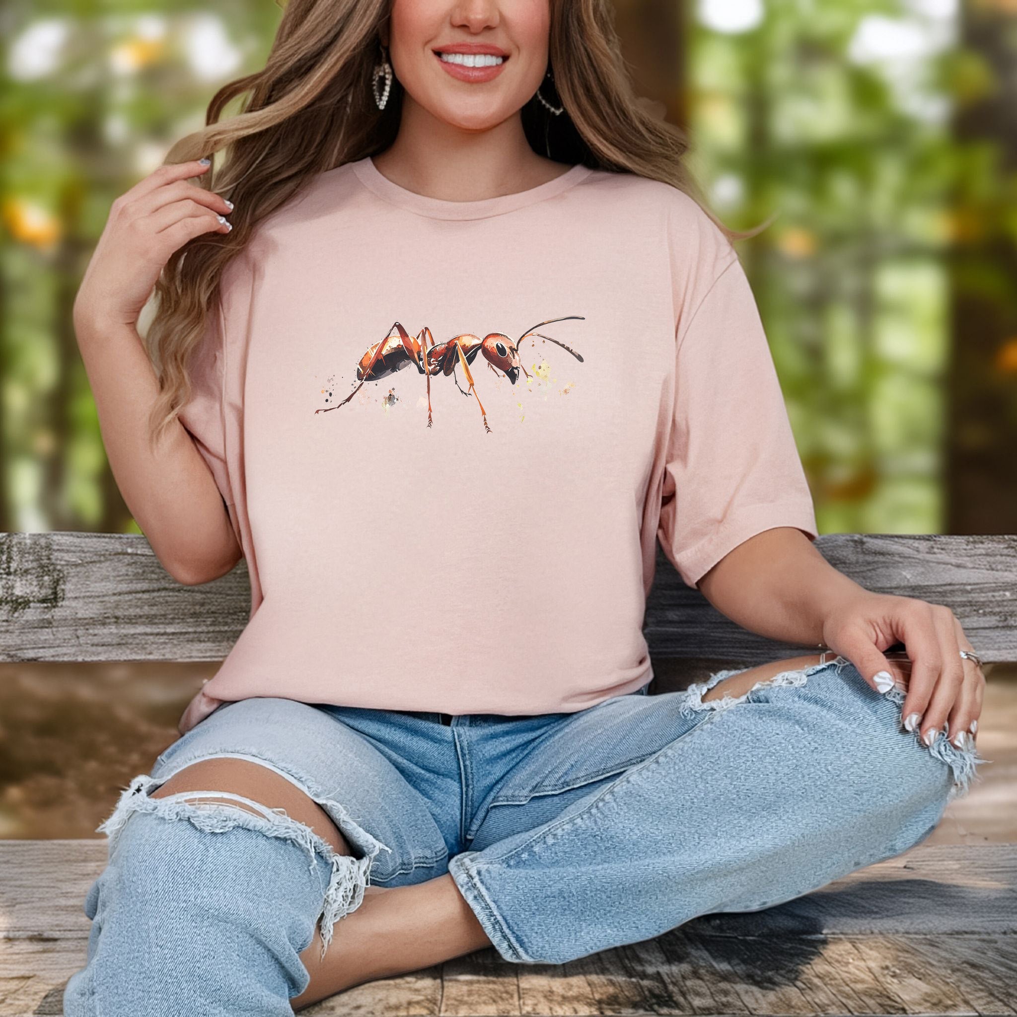 Watercolor Ant T-Shirt – Insect Lover Nature Art Tee