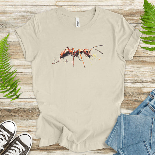 Watercolor Ant T-Shirt – Insect Lover Nature Art Tee