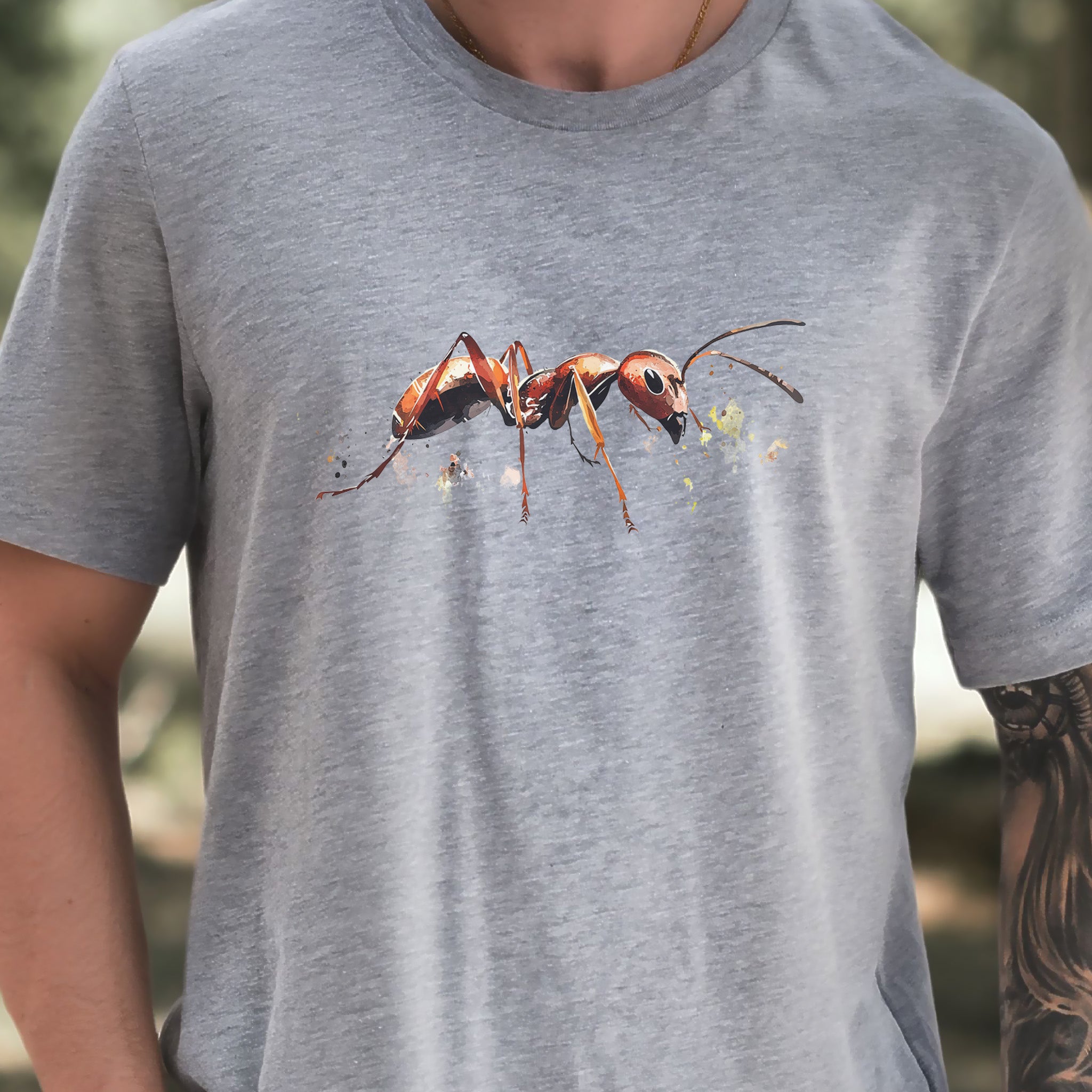 Watercolor Ant T-Shirt – Insect Lover Nature Art Tee