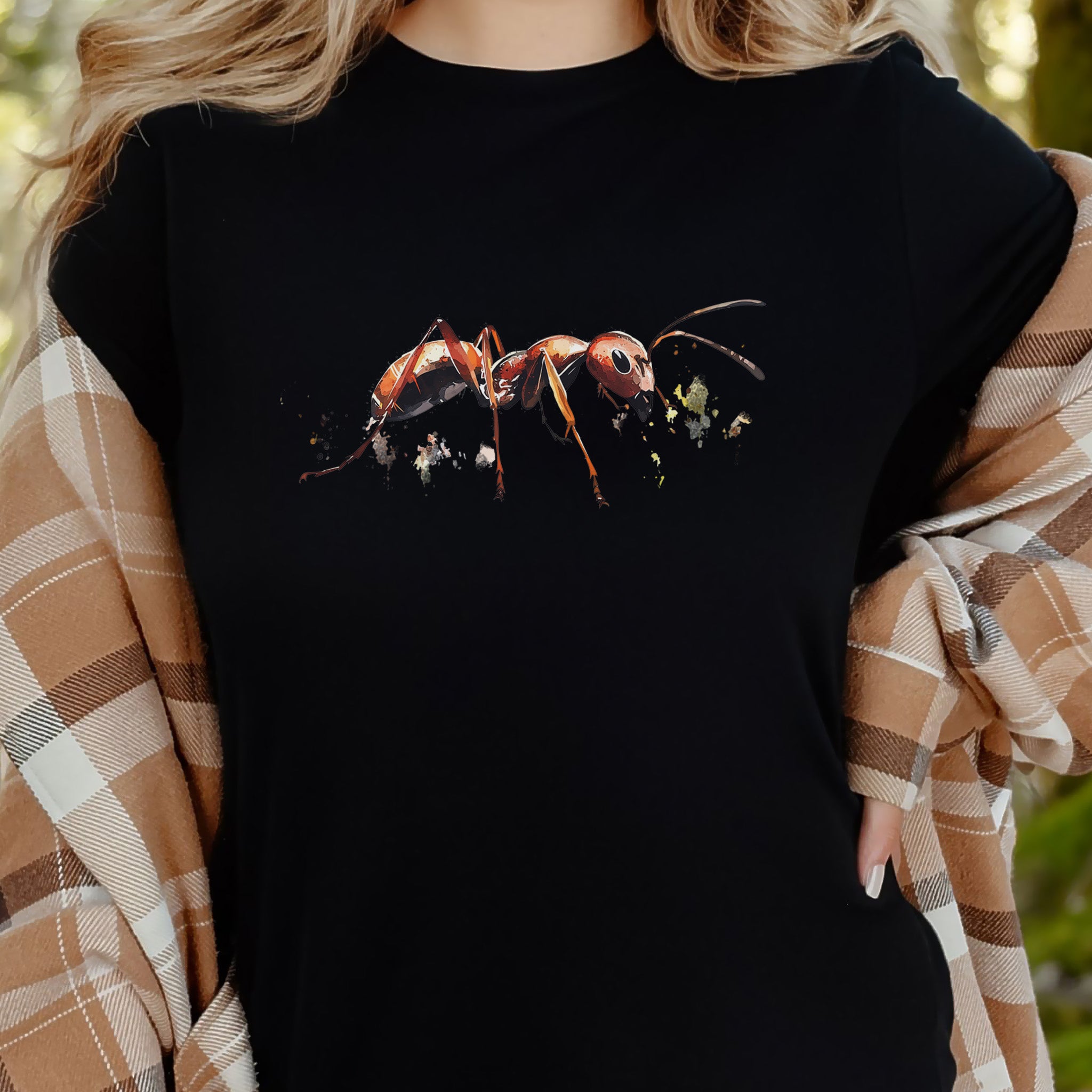 Watercolor Ant T-Shirt – Insect Lover Nature Art Tee