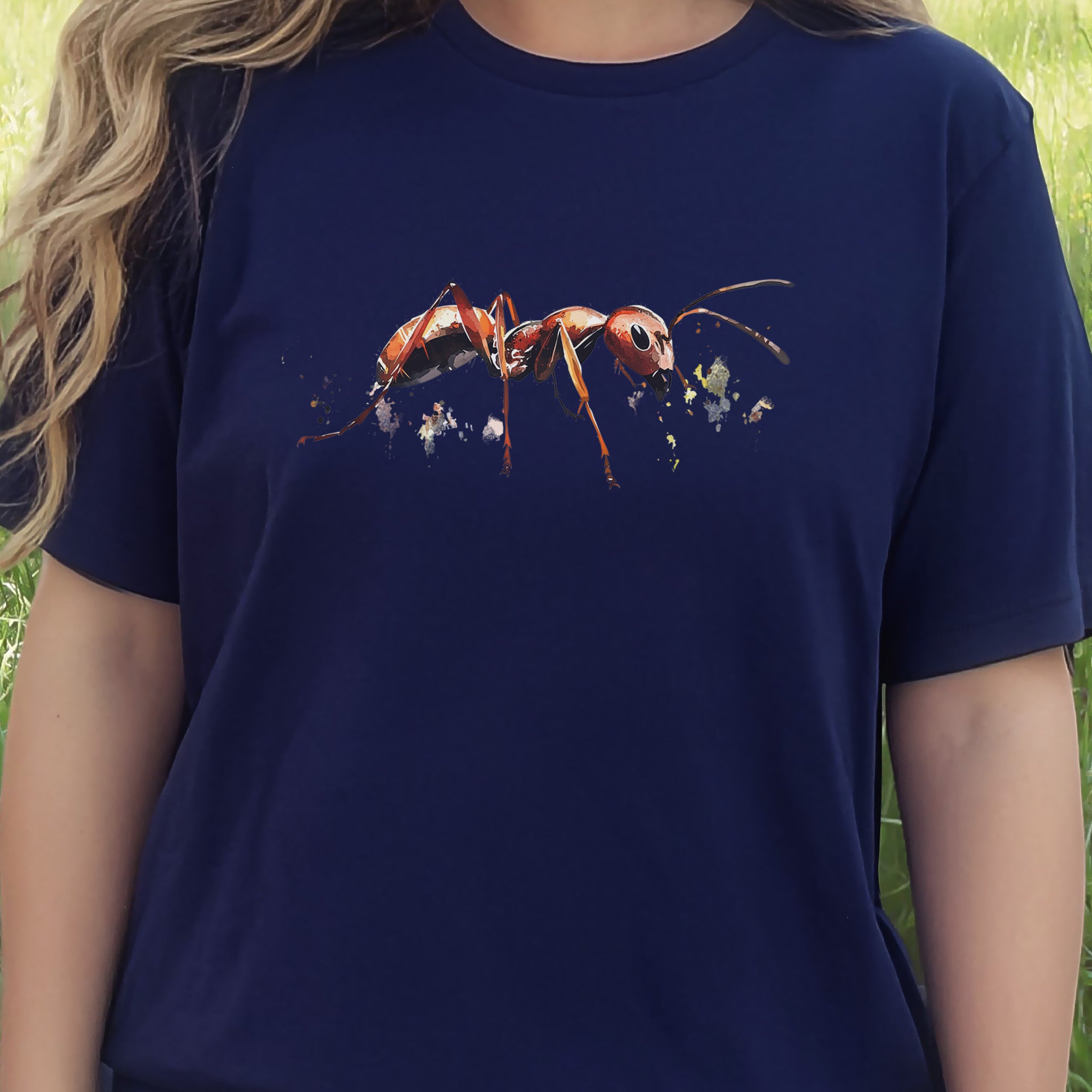 Watercolor Ant T-Shirt – Insect Lover Nature Art Tee