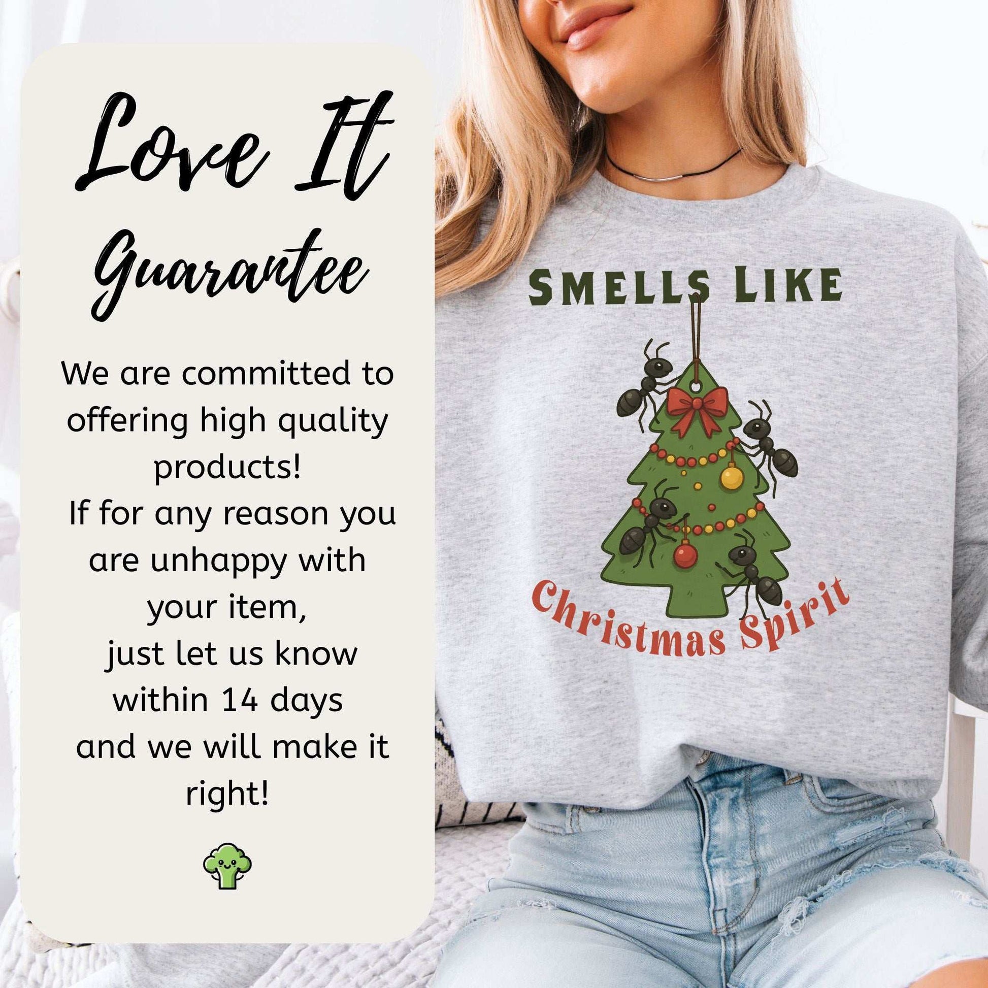 Ladybug Christmas Tree Sweatshirt – Cute Bug Lover Holiday Magic