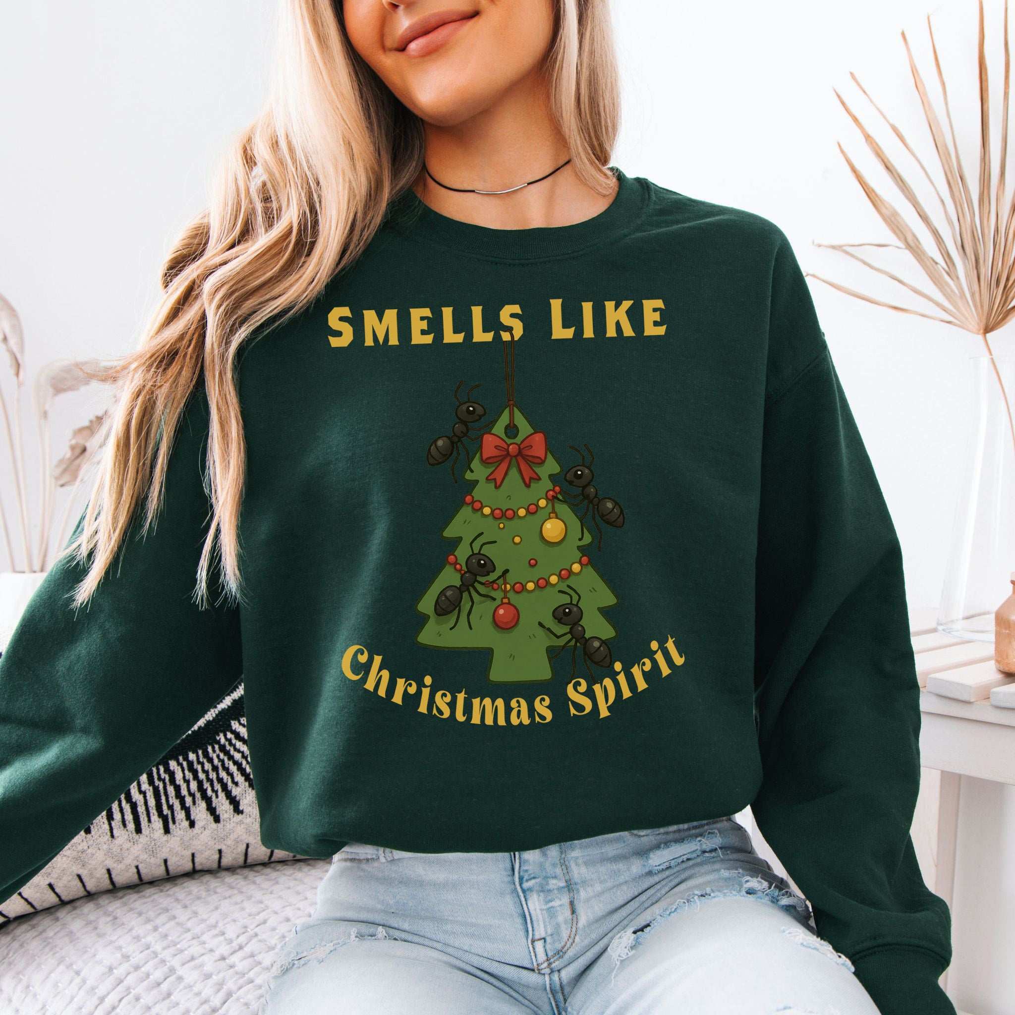Ladybug Christmas Tree Sweatshirt – Cute Bug Lover Holiday Magic