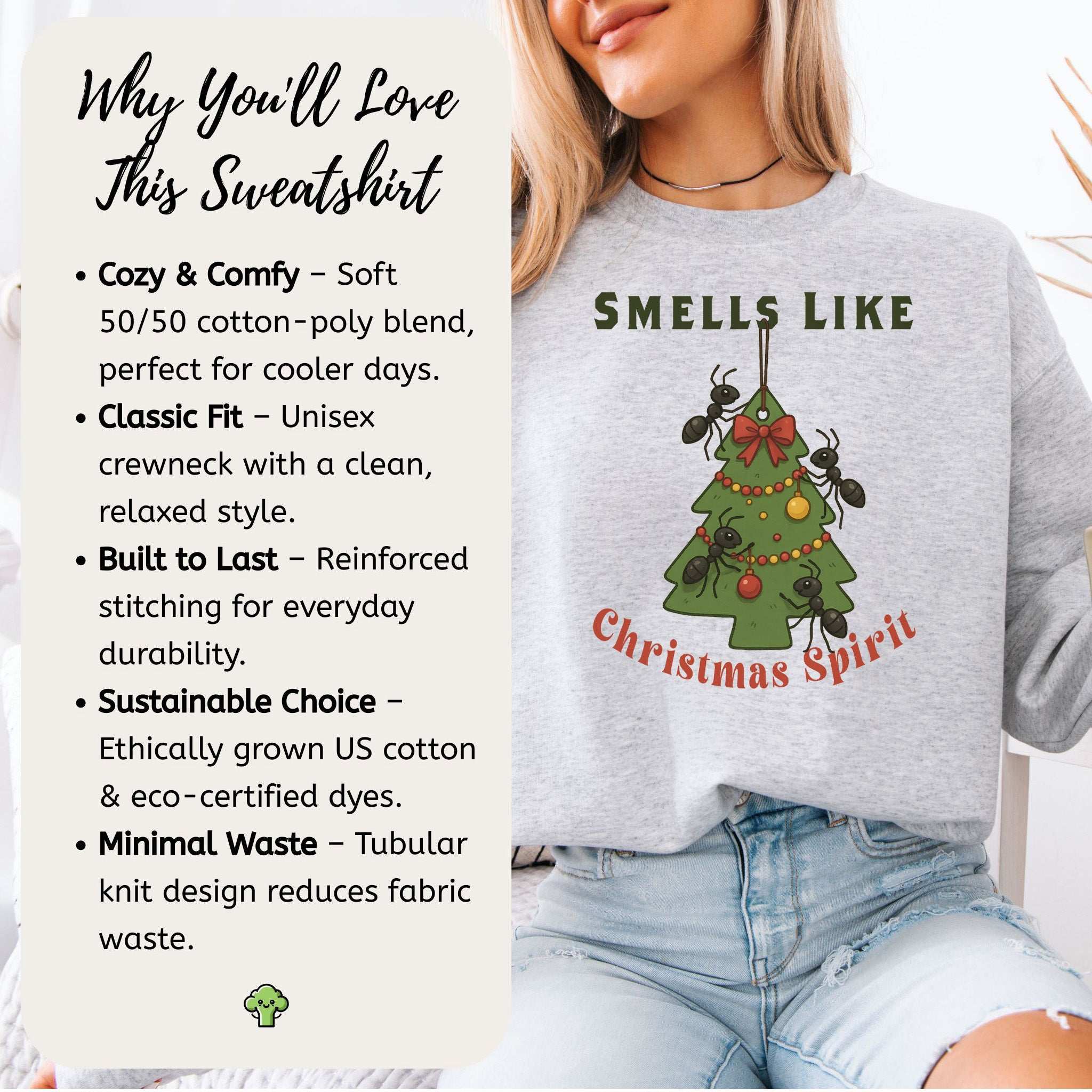 Ladybug Christmas Tree Sweatshirt – Cute Bug Lover Holiday Magic
