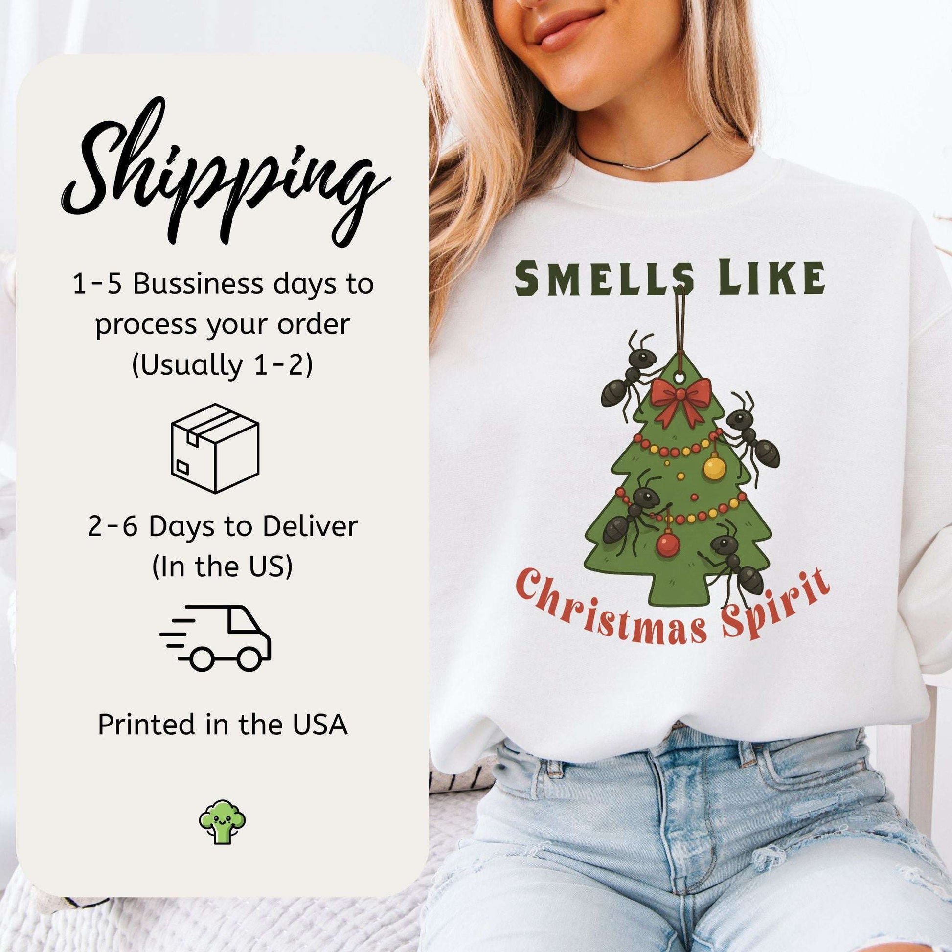 Ladybug Christmas Tree Sweatshirt – Cute Bug Lover Holiday Magic
