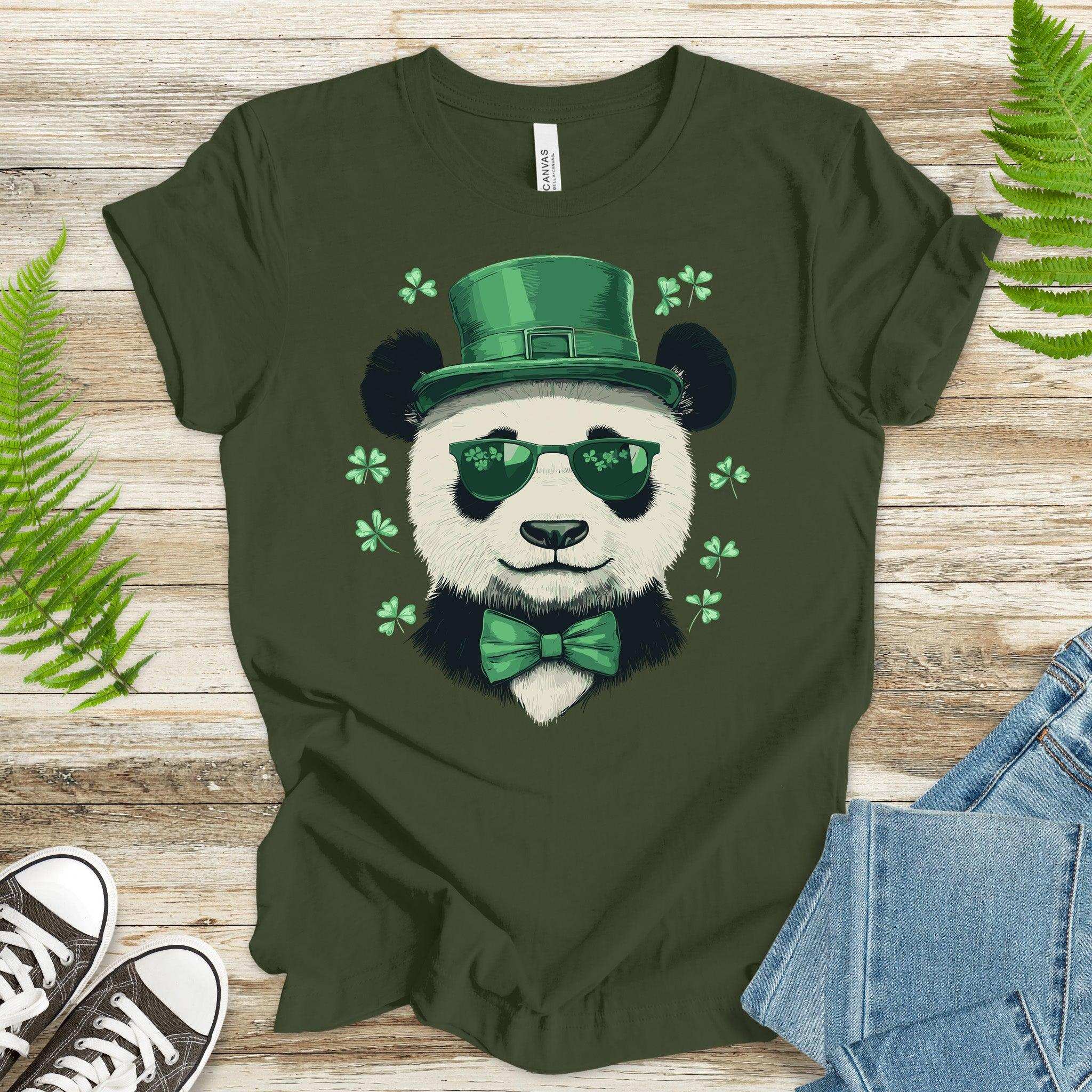 Bamboo & Blarney: St. Patrick’s Day Panda T-Shirt - TShirtree