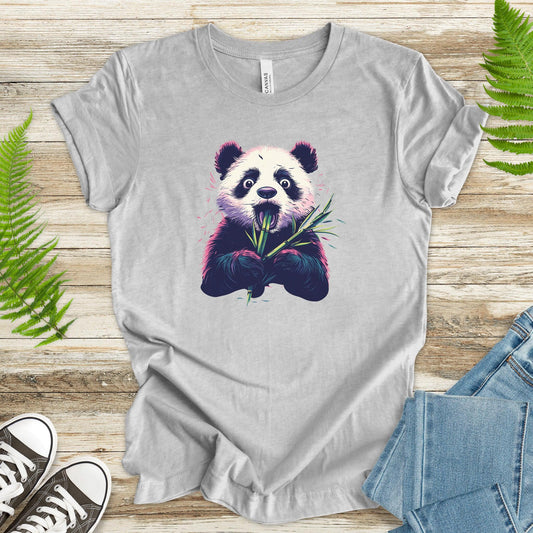 Panda Eating Bamboo Funny T-Shirt - TShirtree