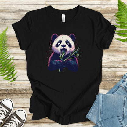 Panda Eating Bamboo Funny T-Shirt - TShirtree