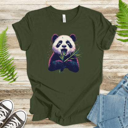 Panda Eating Bamboo Funny T-Shirt - TShirtree