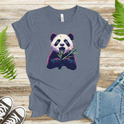 Panda Eating Bamboo Funny T-Shirt - TShirtree