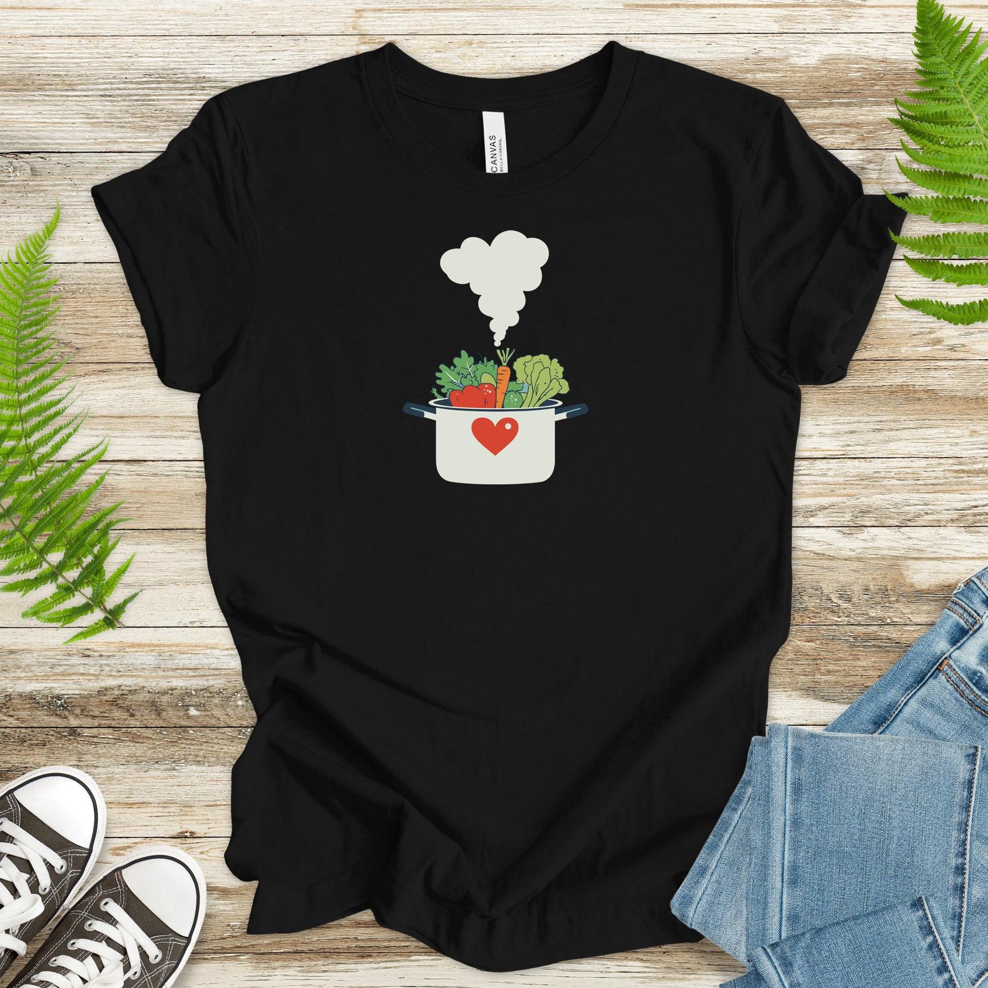 Veggie Love T-Shirt – Heartwarming Cooking Vibes - TShirtree