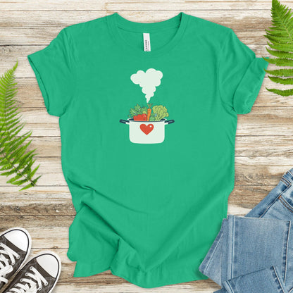 Veggie Love T-Shirt – Heartwarming Cooking Vibes - TShirtree