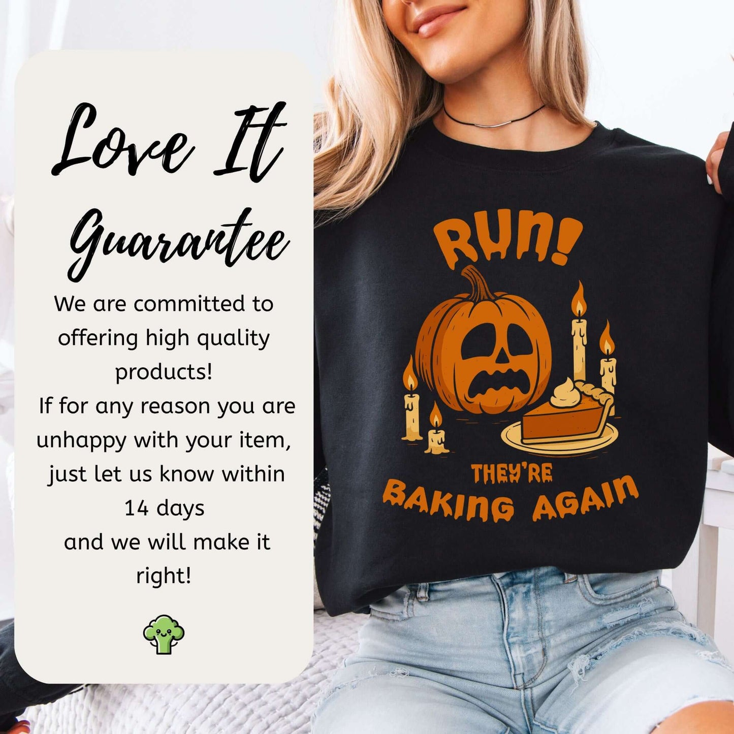 Pumpkin Pie Panic Sweatshirt – Funny Halloween & Thanksgiving Baking Sweater