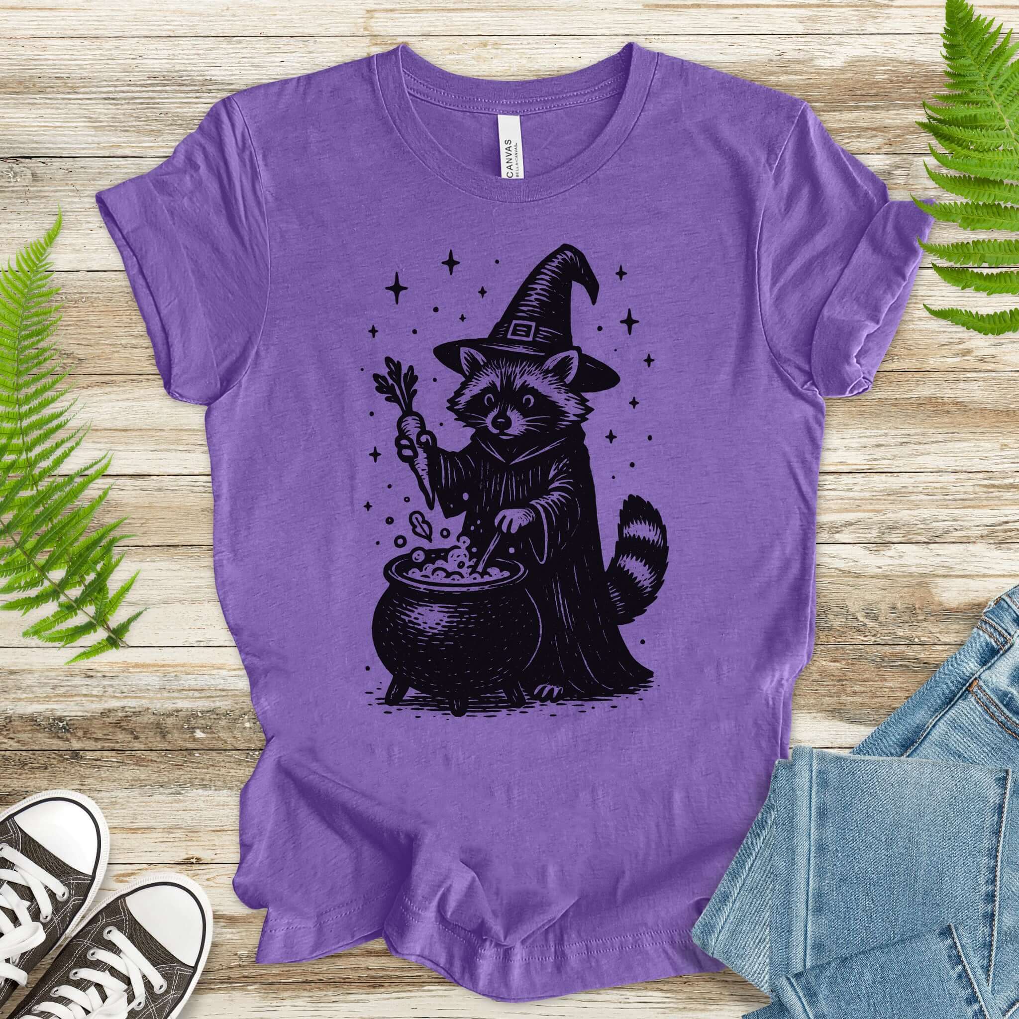 Raccoon Witch Cooking Magic T-Shirt
