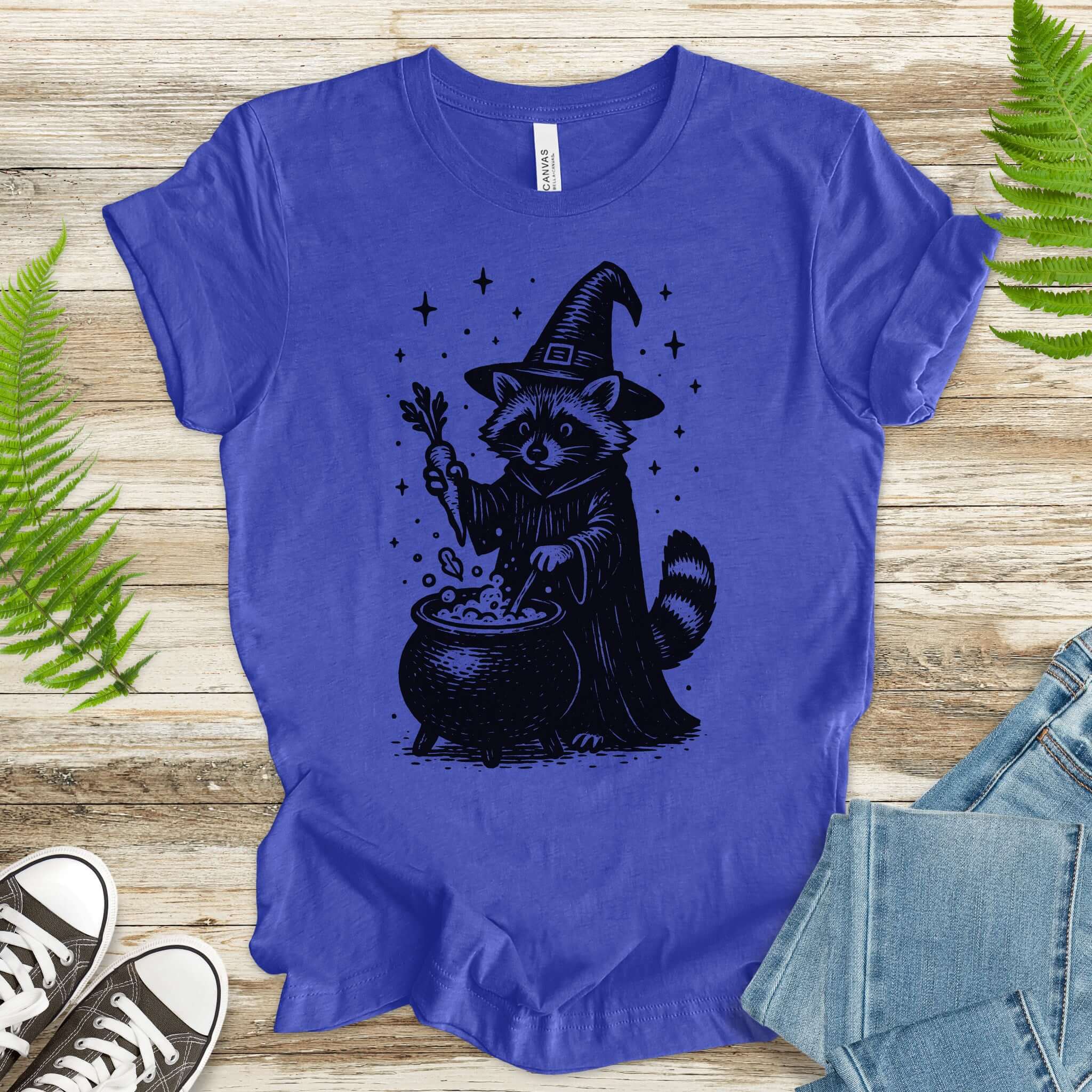 Raccoon Witch Cooking Magic T-Shirt