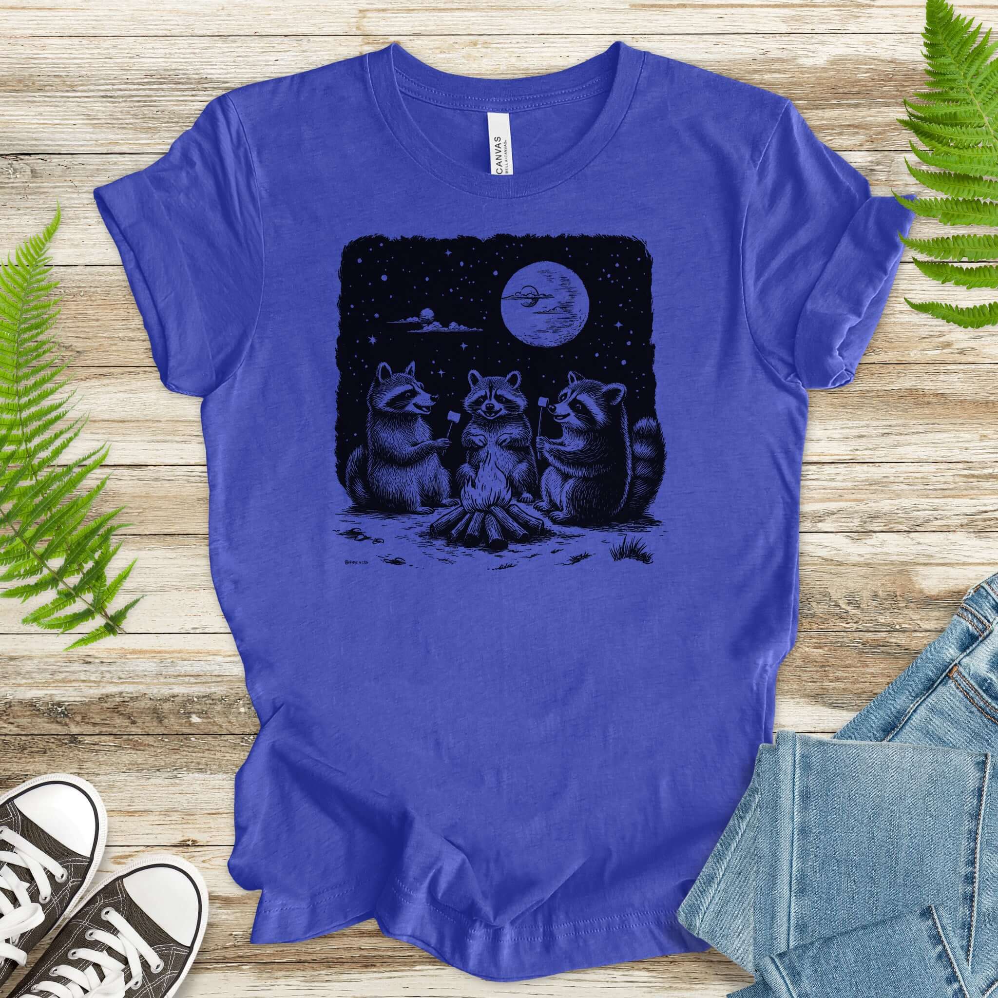 Raccoon Campfire Party T-Shirt
