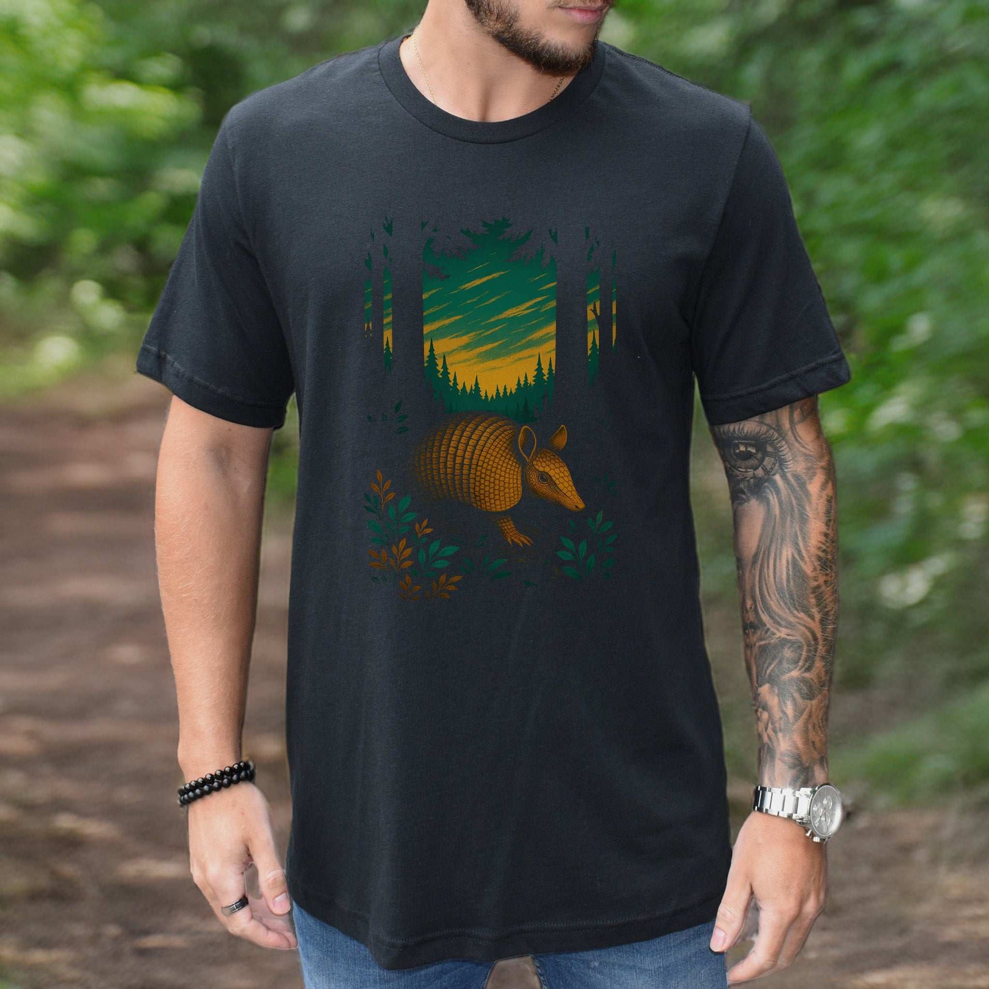 Armadillo Spirit Animal T-Shirt – Mystical Forest Totem Vibes