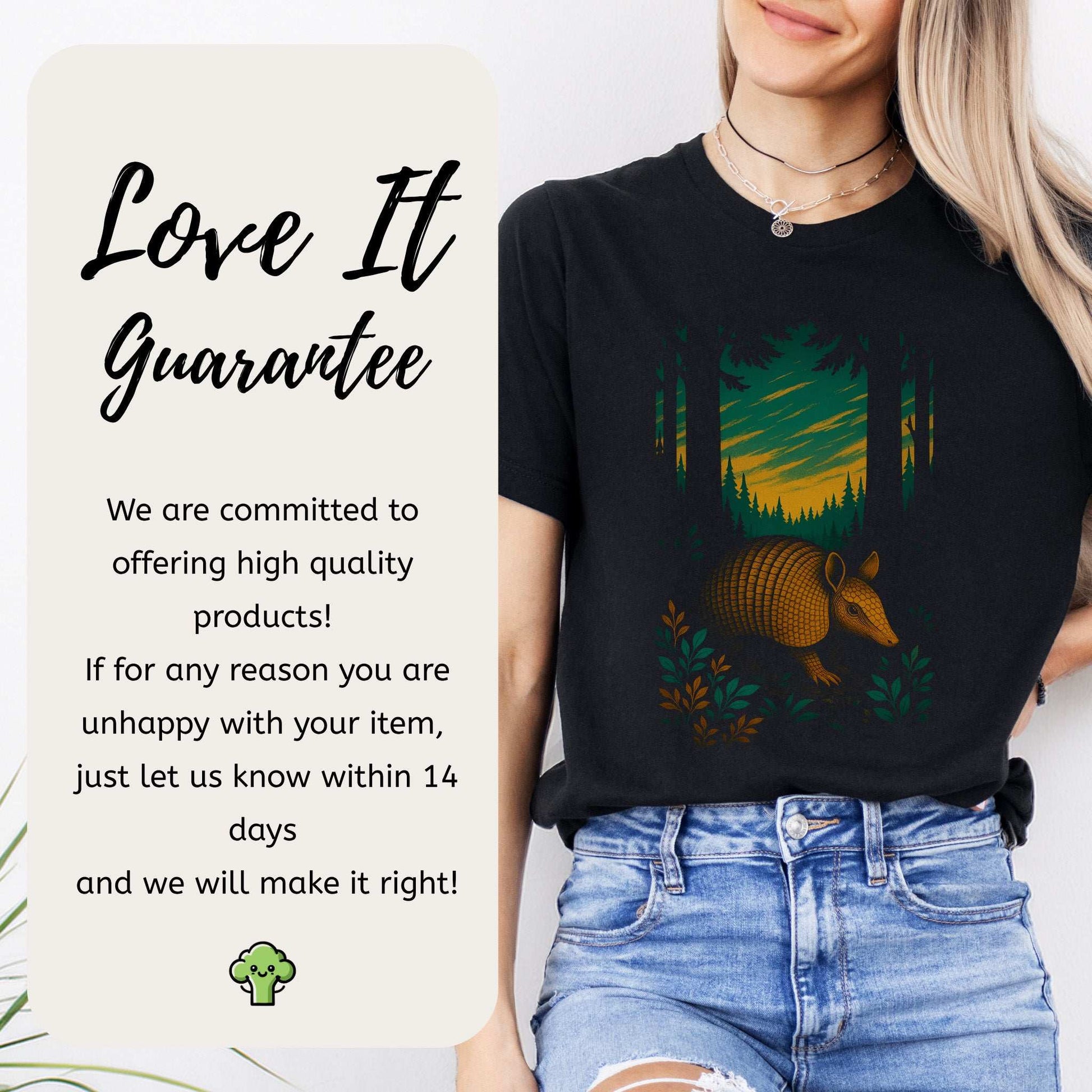Armadillo Spirit Animal T-Shirt – Mystical Forest Totem Vibes