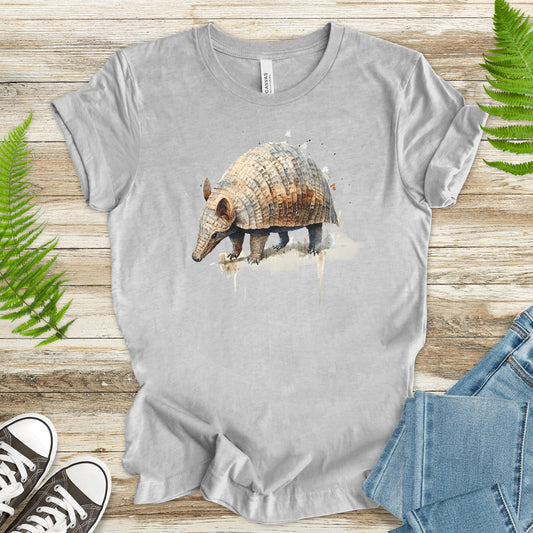 Watercolor Armadillo T-Shirt – Vintage Wildlife Art Tee