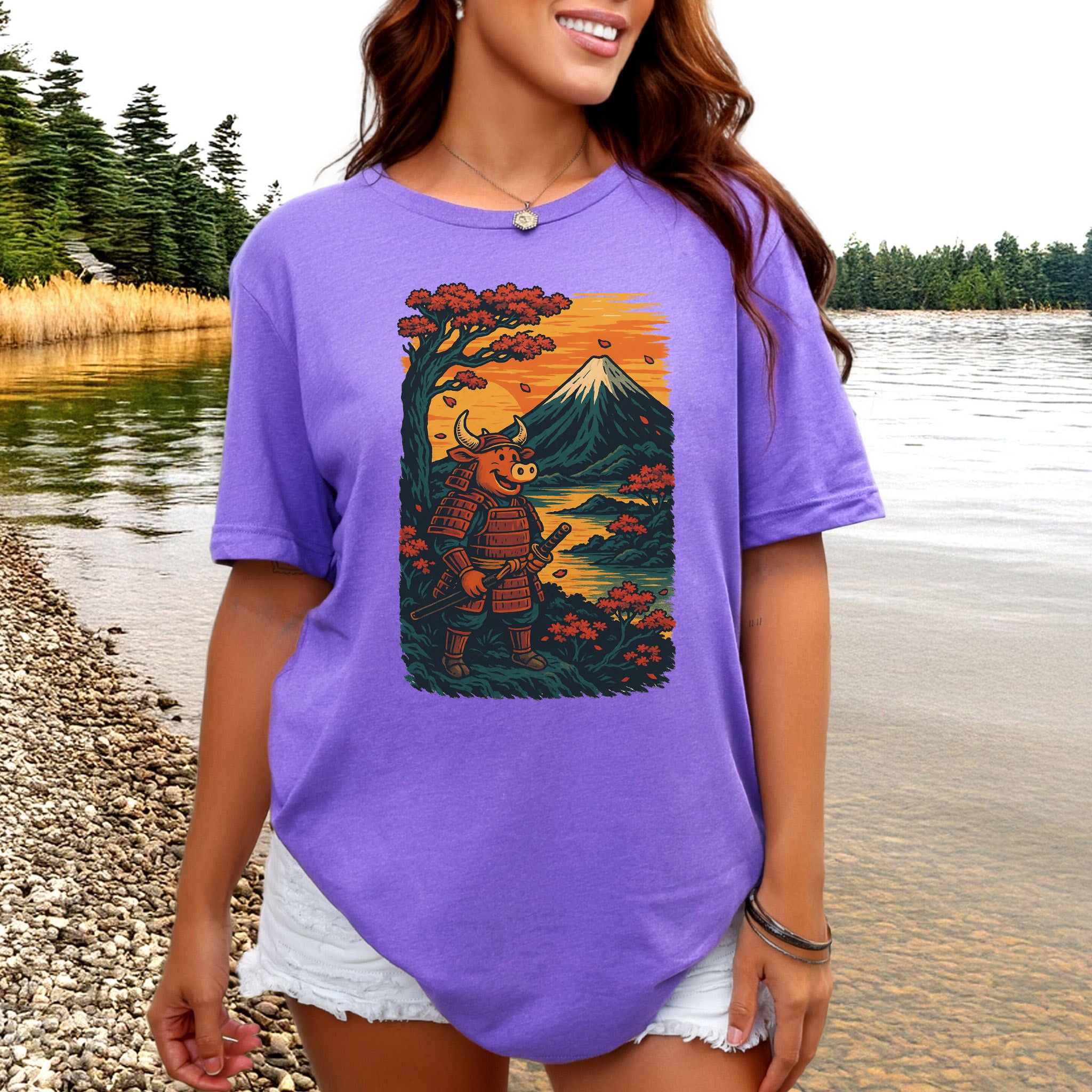 Samurai Bull T-Shirt – Bold Retro Japanese Warrior Tee