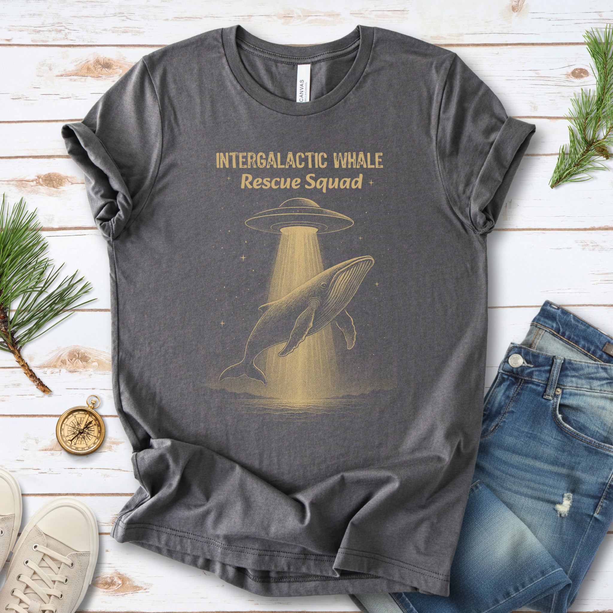 Intergalactic Whale Rescue Squad Shirt – Funny Humpback Whale T-Shirt