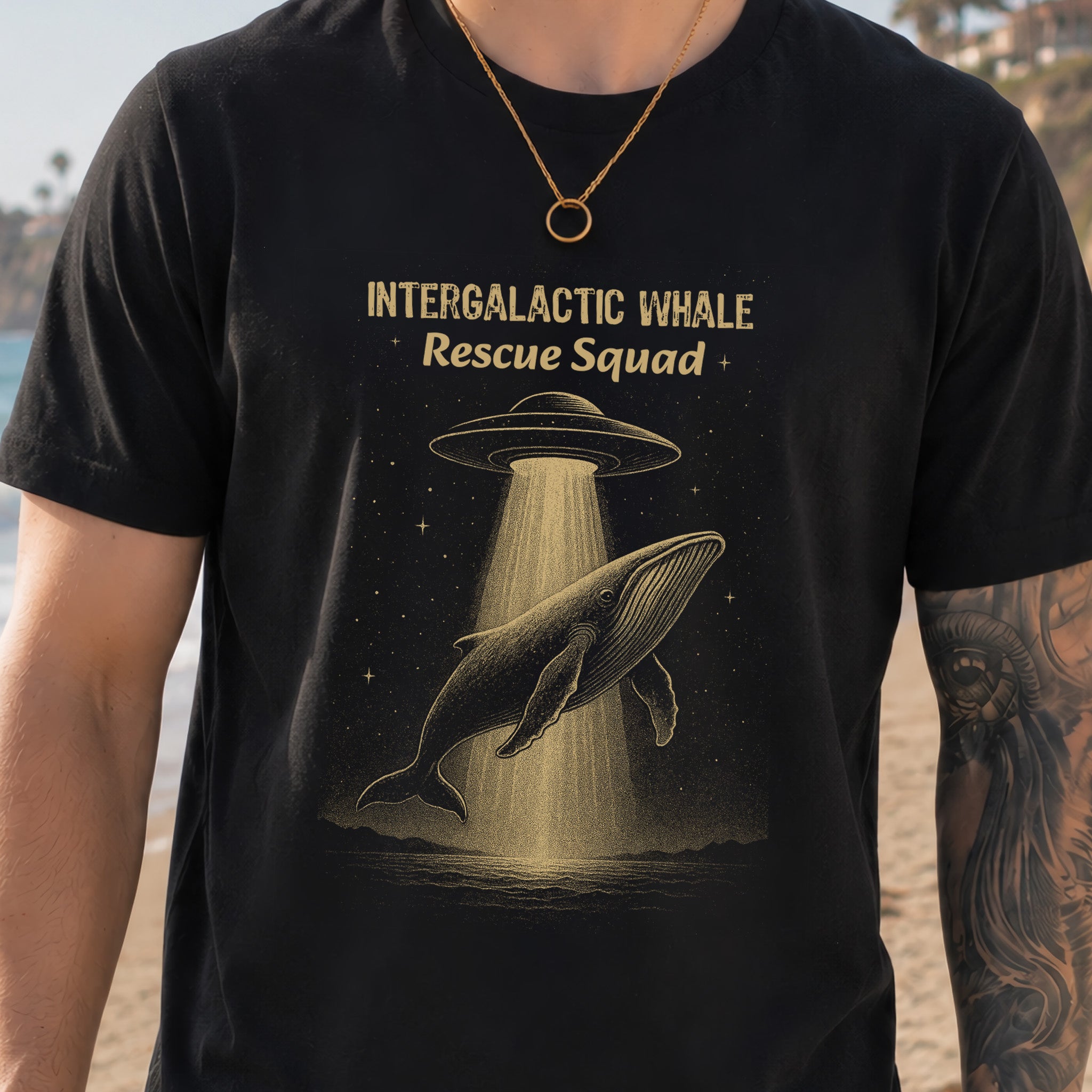 Intergalactic Whale Rescue Squad Shirt – Funny Humpback Whale T-Shirt