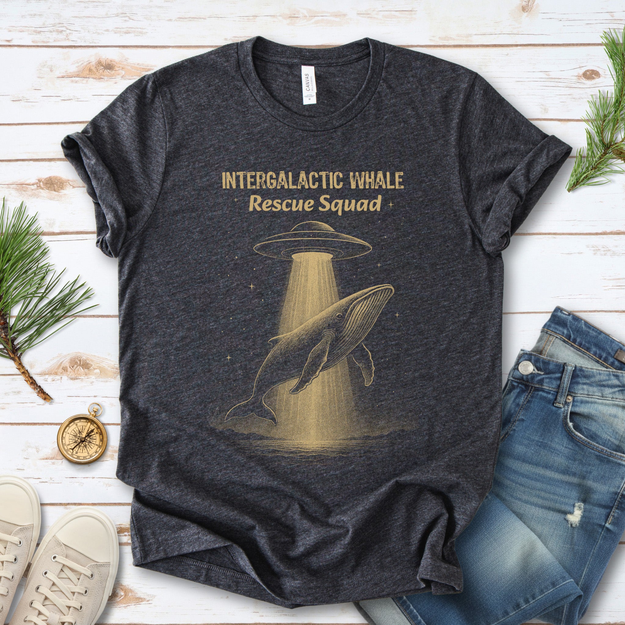 Intergalactic Whale Rescue Squad Shirt – Funny Humpback Whale T-Shirt