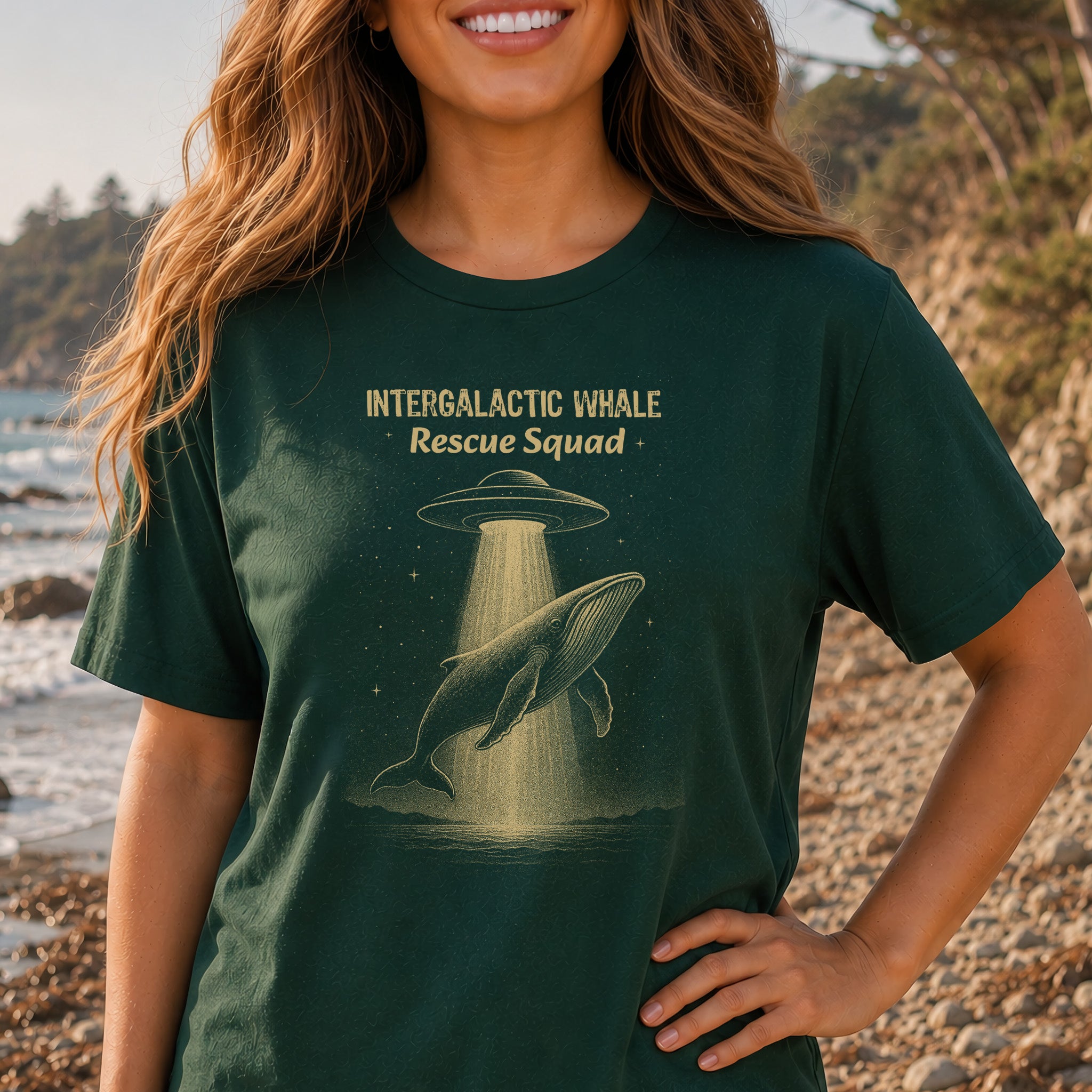 Intergalactic Whale Rescue Squad Shirt – Funny Humpback Whale T-Shirt