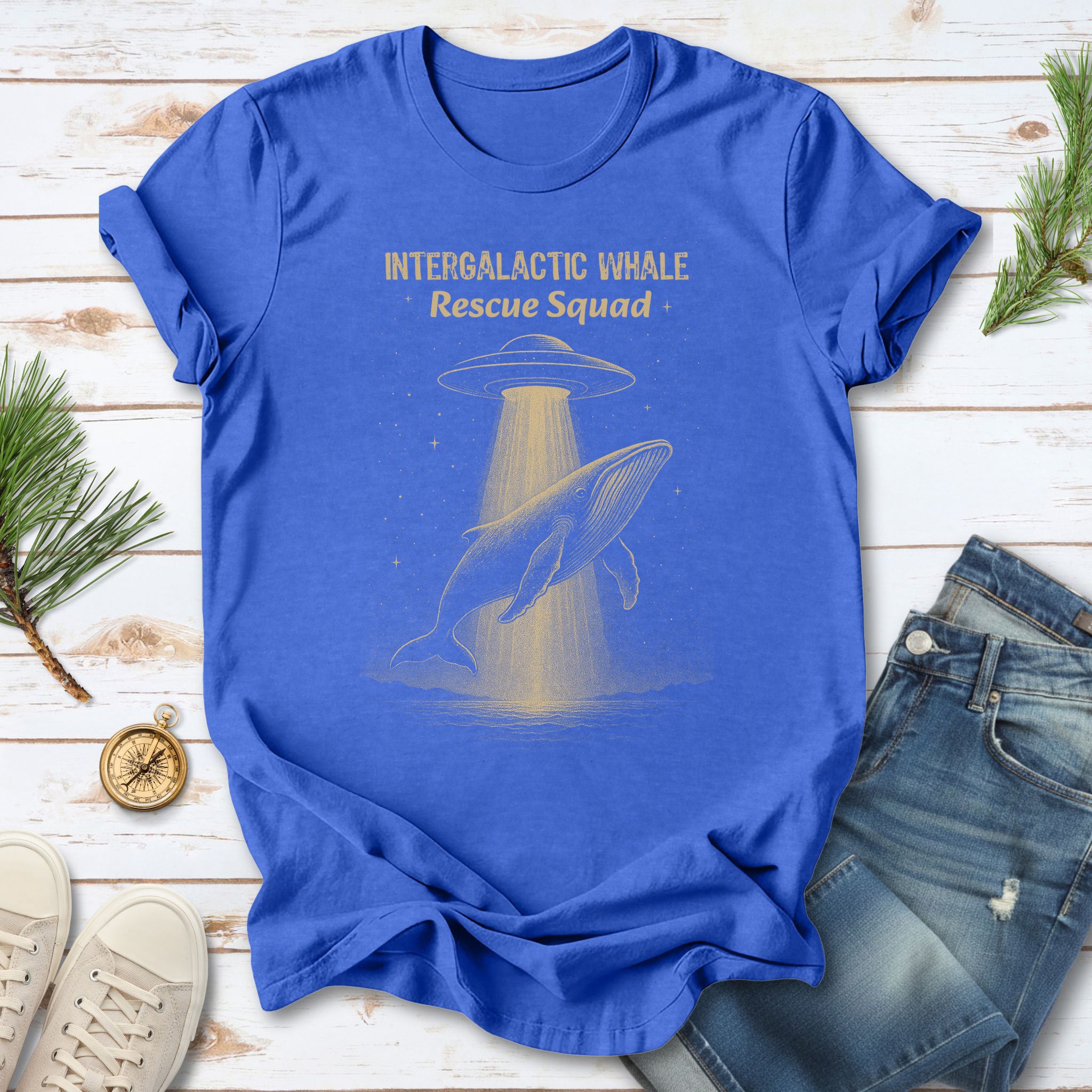 Intergalactic Whale Rescue Squad Shirt – Funny Humpback Whale T-Shirt