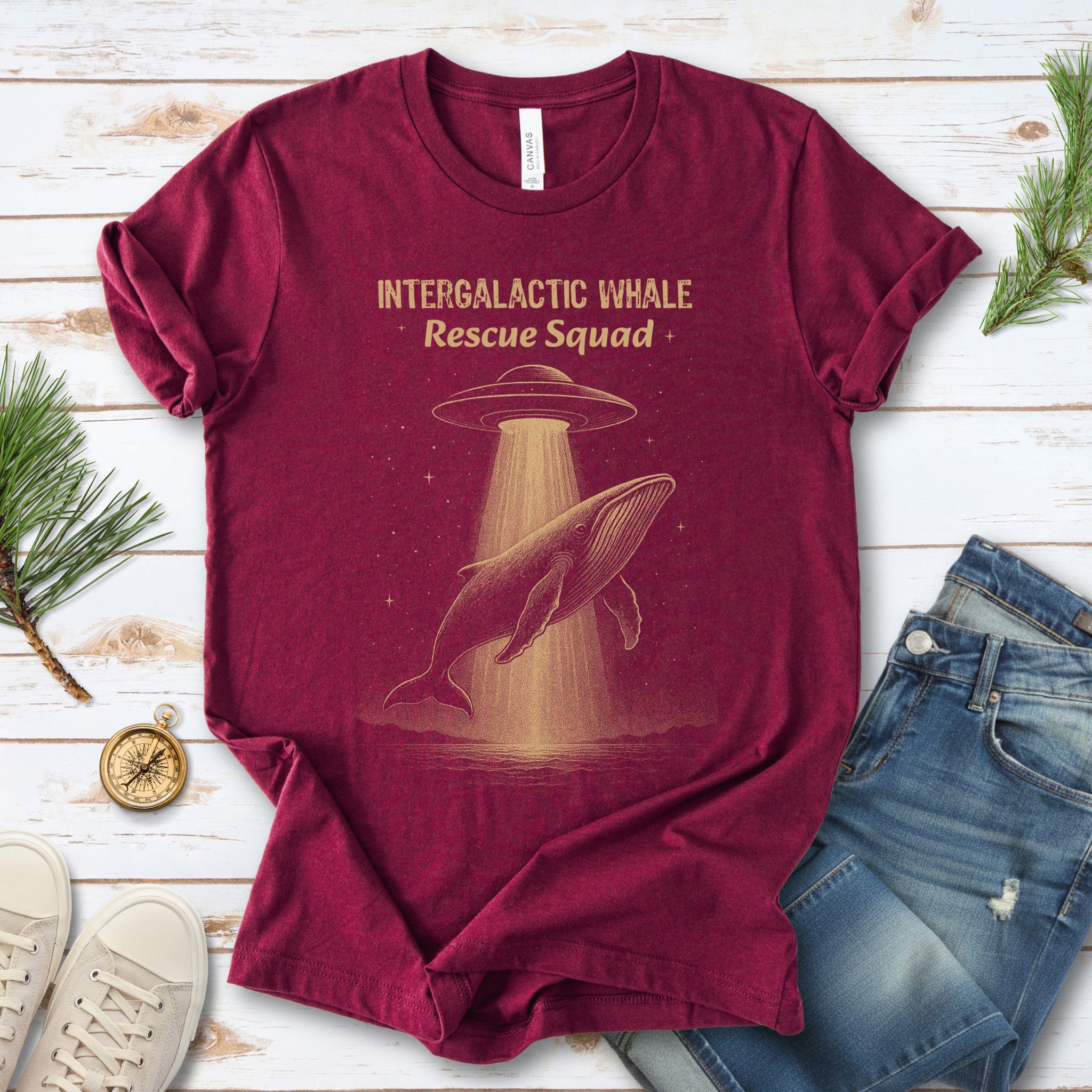 Intergalactic Whale Rescue Squad Shirt – Funny Humpback Whale T-Shirt