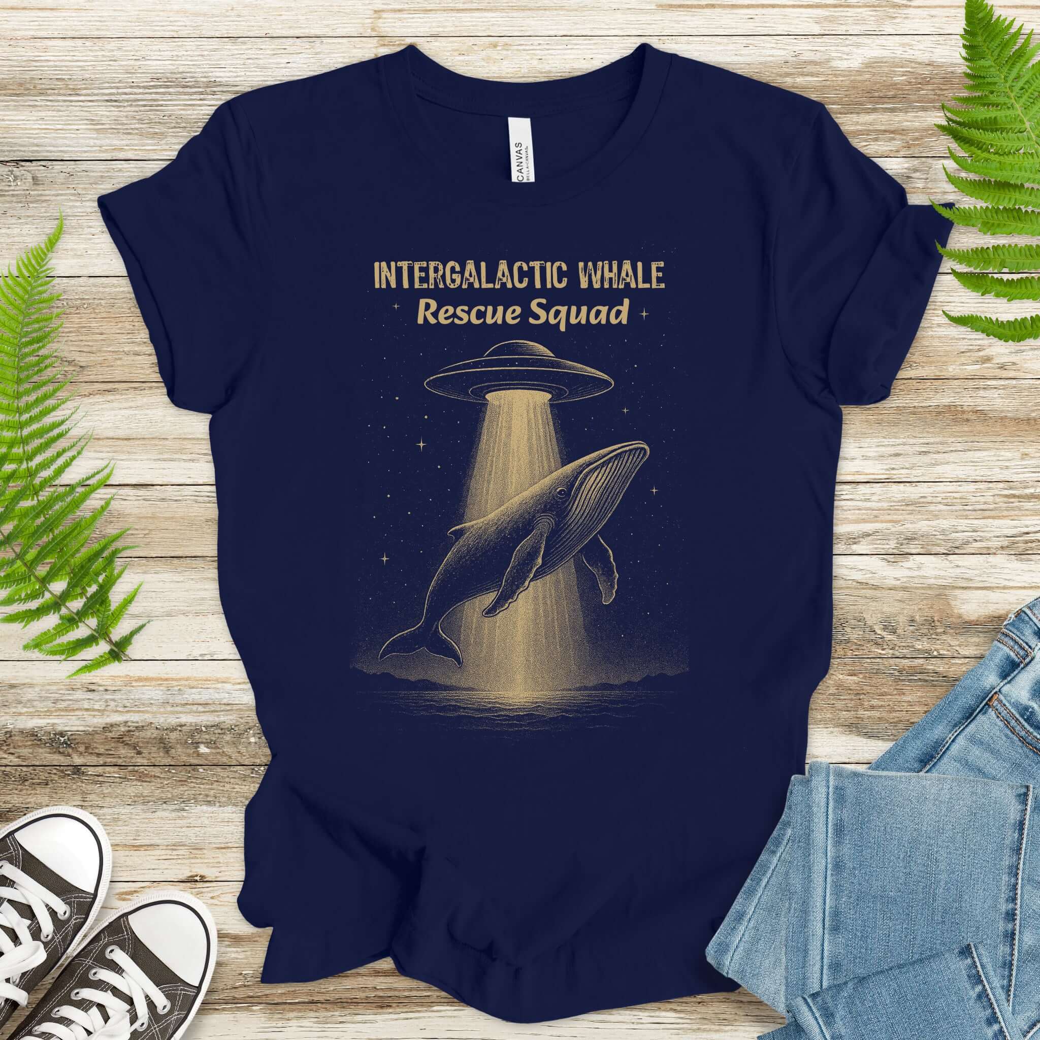 Intergalactic Whale Rescue Squad Shirt – Funny Humpback Whale T-Shirt