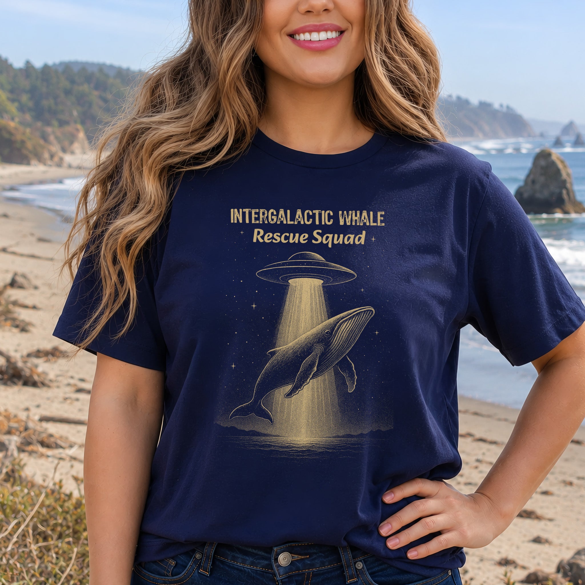 Intergalactic Whale Rescue Squad Shirt – Funny Humpback Whale T-Shirt